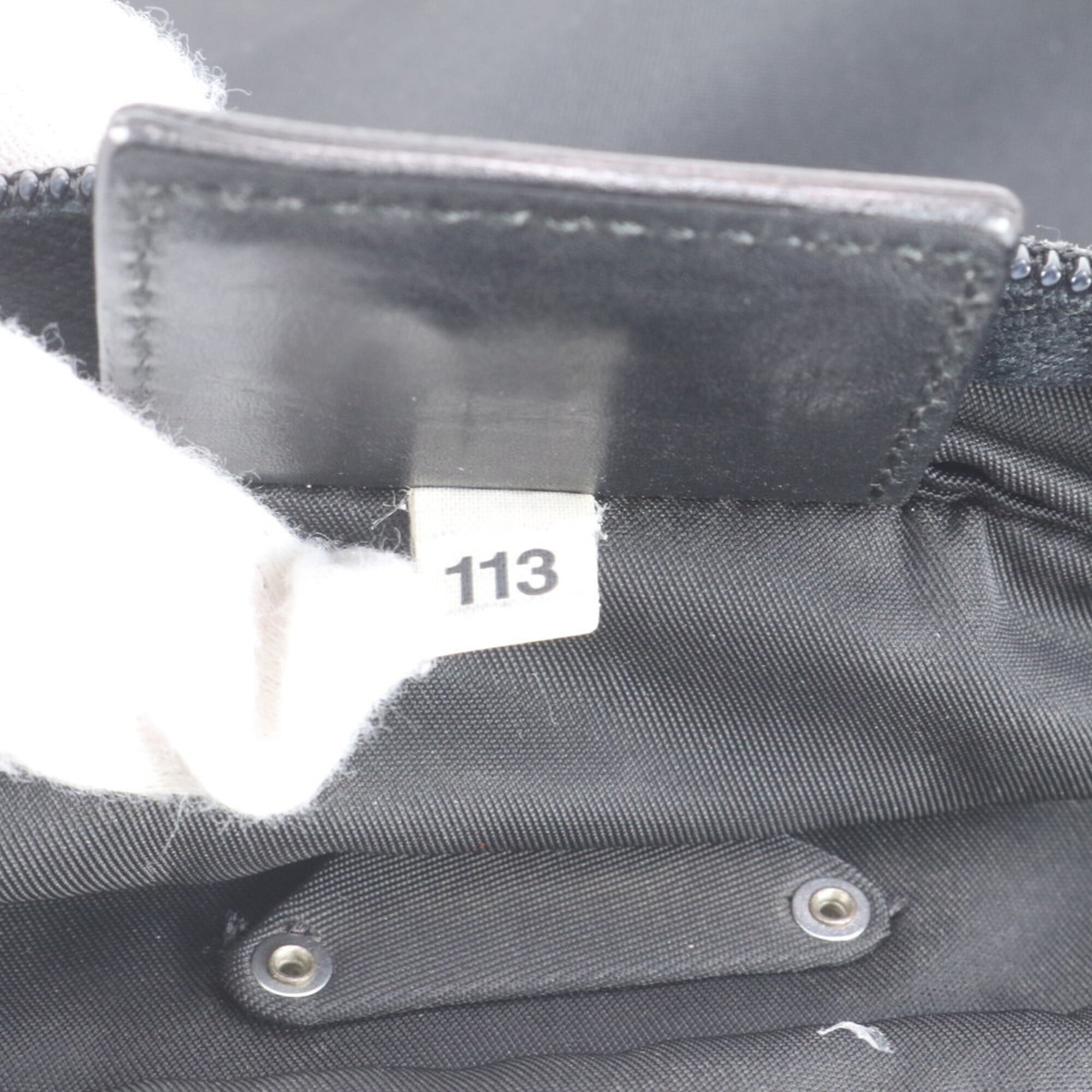 Prada Black Nylon Leather Messenger Bag Shoulder Bag (Pre-Owned)