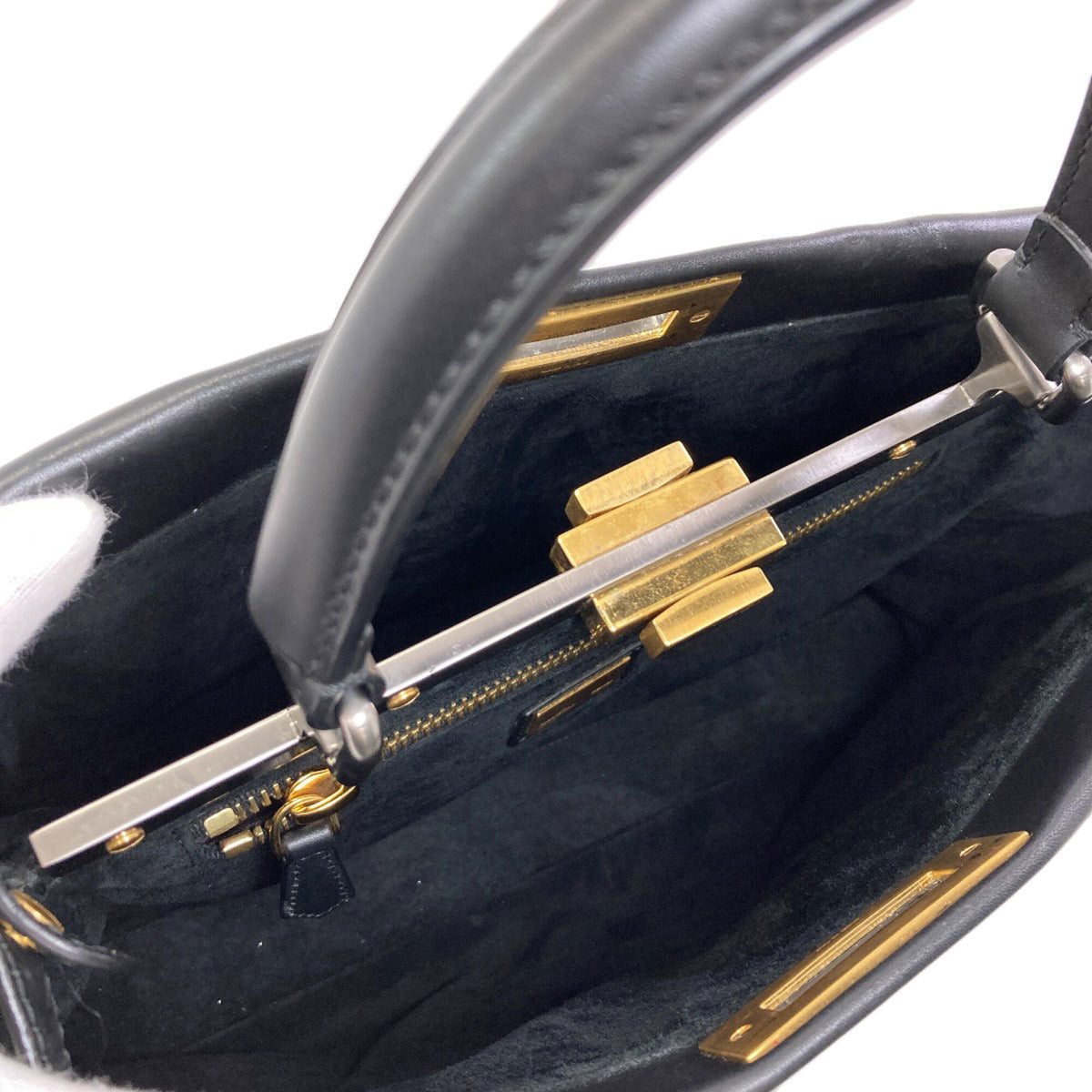 Fendi Black Leather Tote Bag (Pre-Owned)