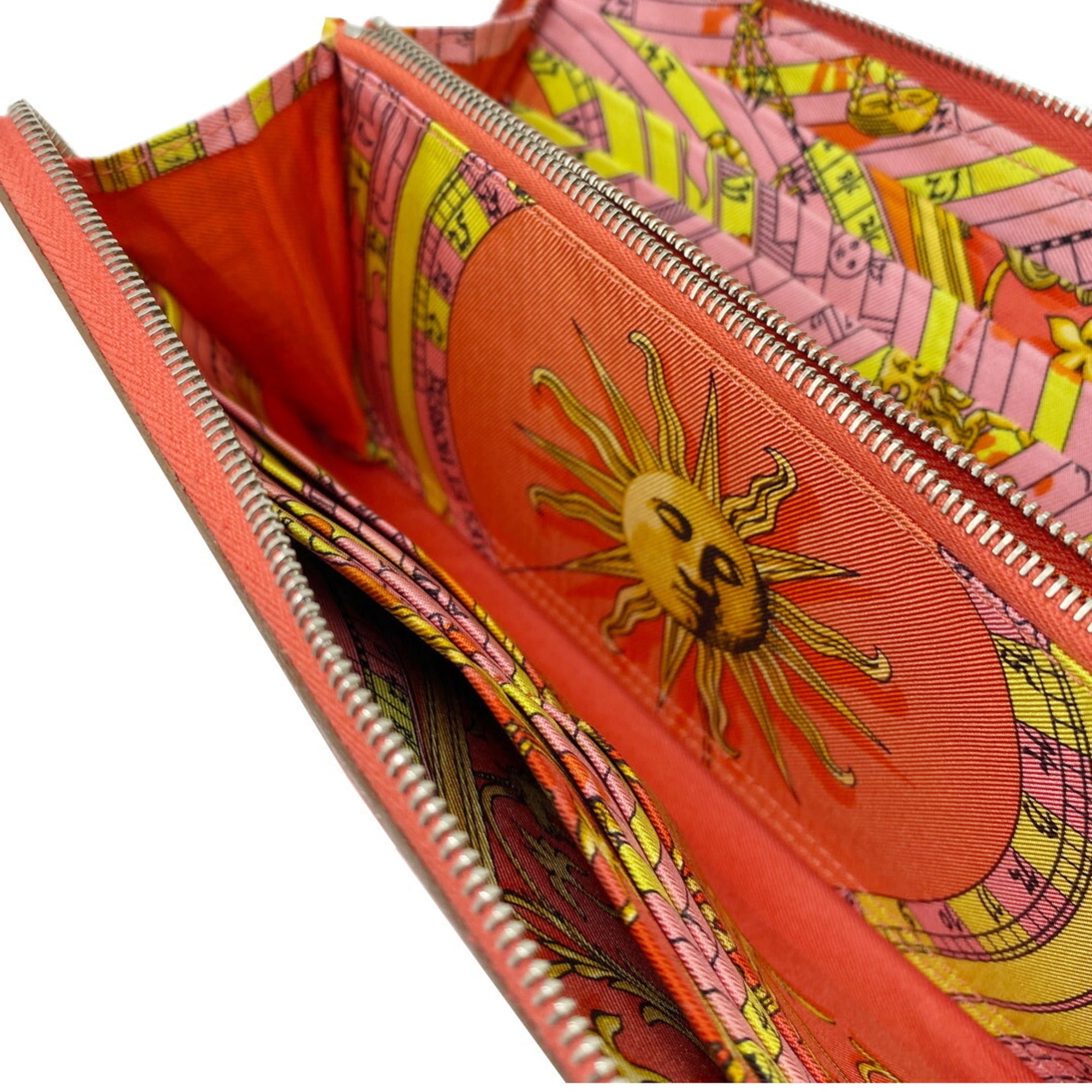 Hermes Silk'in Rose Jaipur Epsom Leather Long Wallet (Bi-Fold) (Pre-Owned)