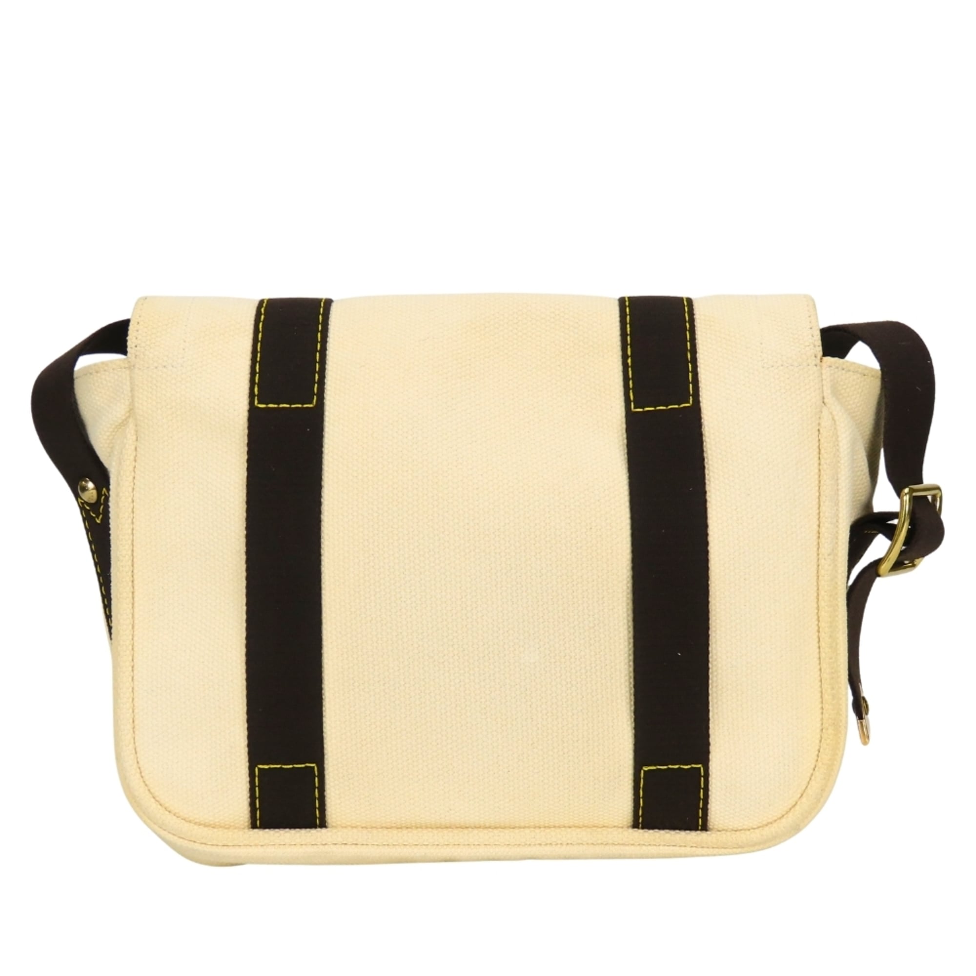 Louis Vuitton Brown Ecru Ivory Canvas Shoulder Bag (Pre-Owned)