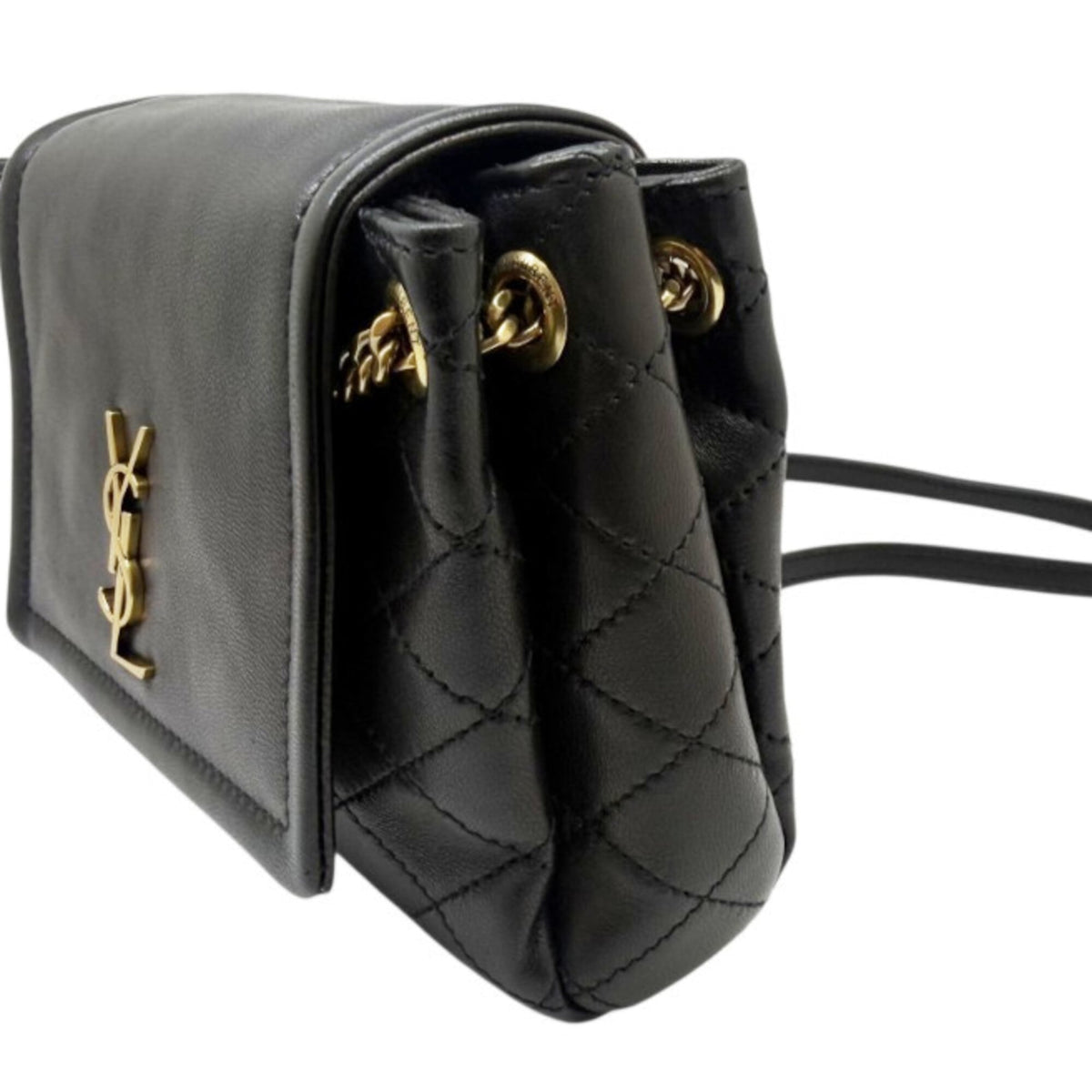 Saint Laurent Black Leather Shoulder Bag (Pre-Owned)