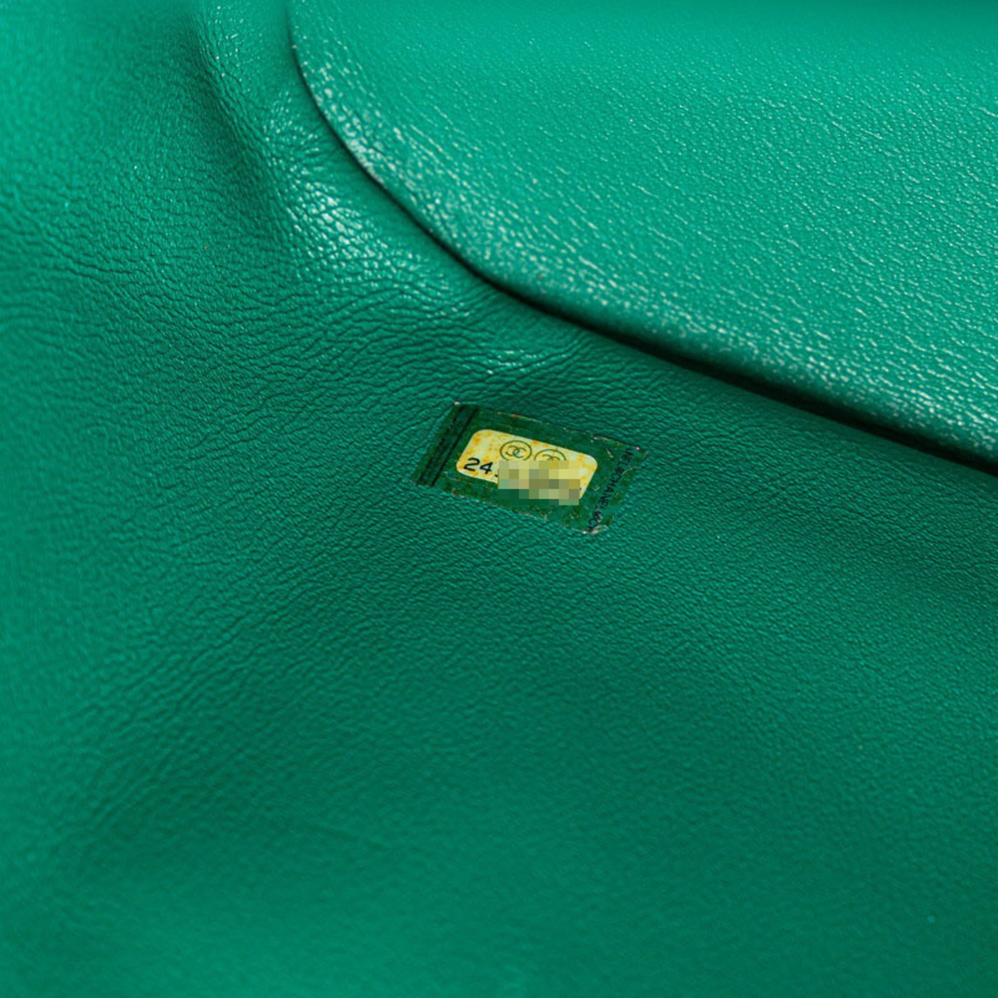 Chanel Green Grained Calfskin Backpack (Pre-Owned)