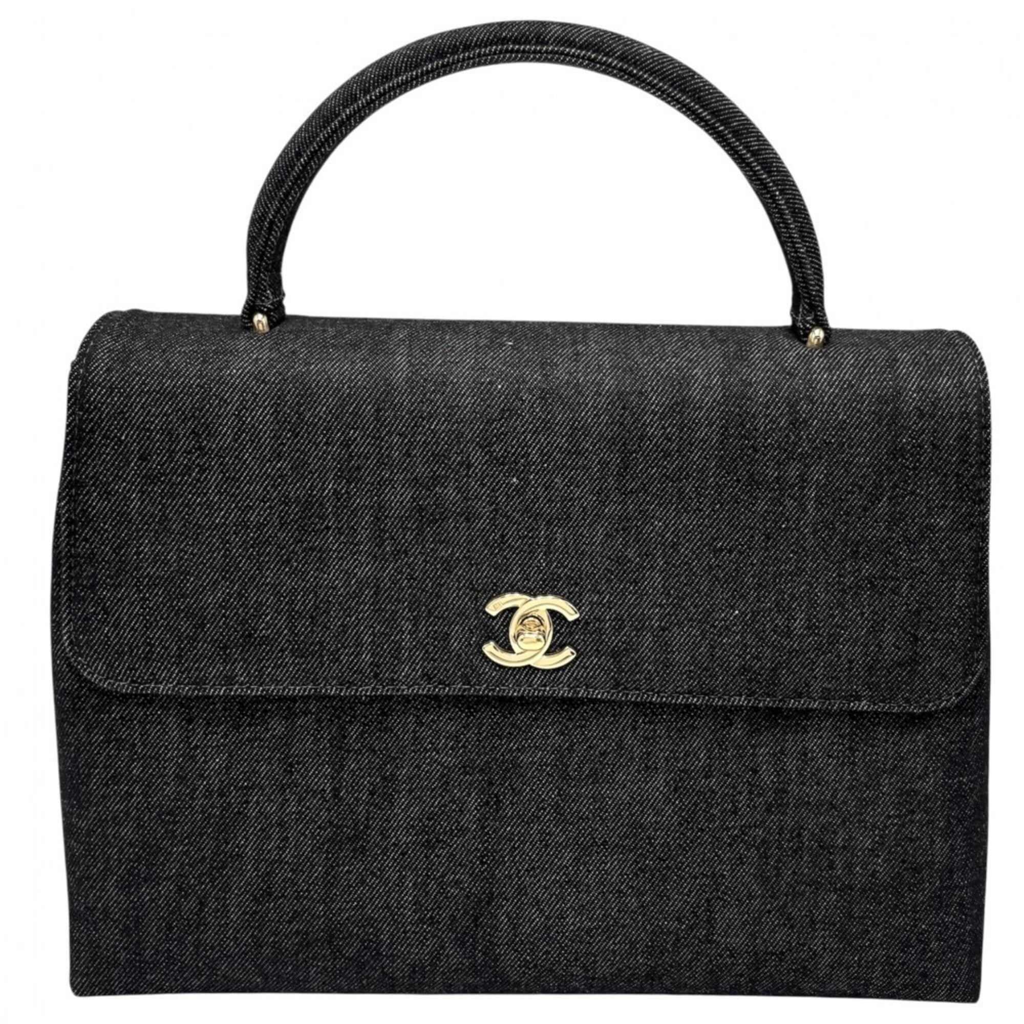Chanel Black Denim Handbag (Pre-Owned)