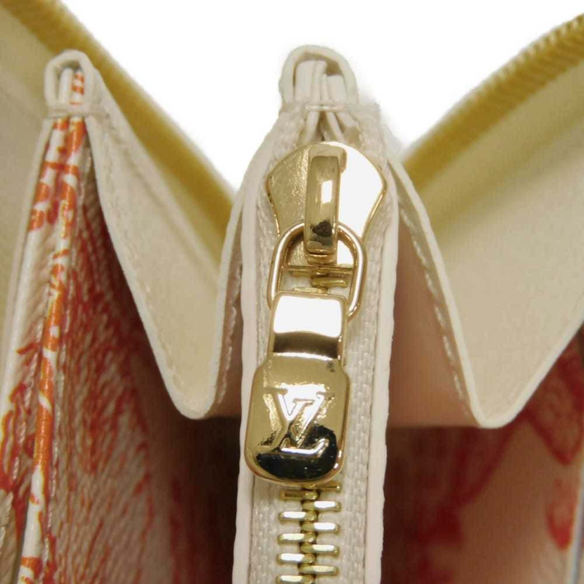Louis Vuitton Coral Color Monogram Pink White Monogram Long Wallet (Bi-Fold) (Pre-Owned)