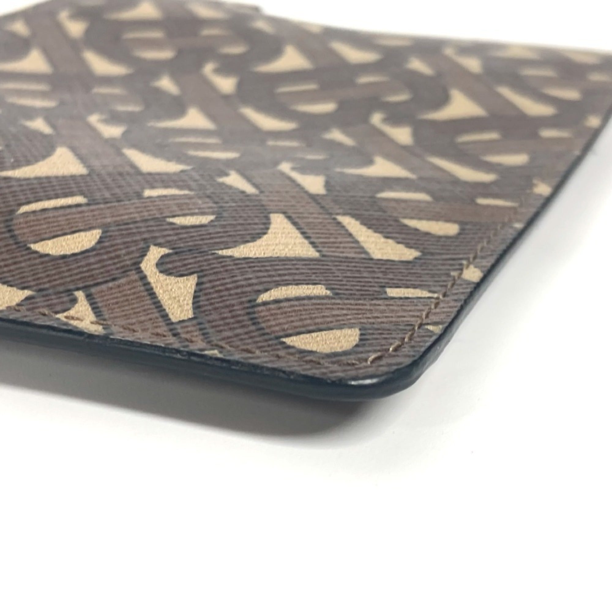 Burberry Beige Brown Leather Coin Purse/Coin Case (Pre-Owned)