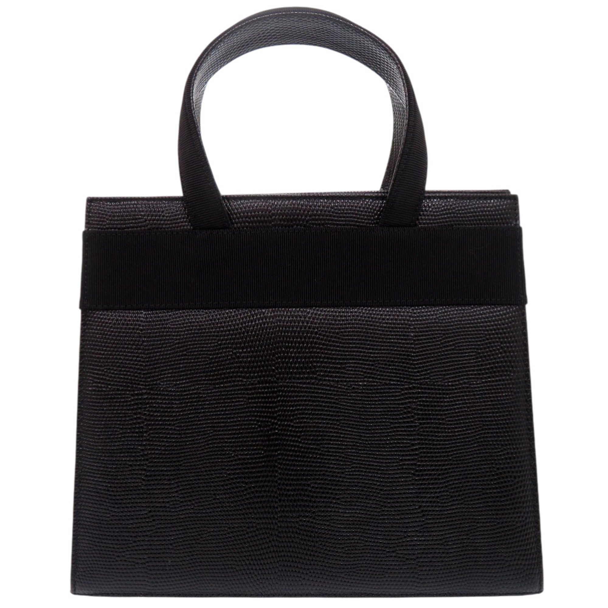 Salvatore Ferragamo Black Leather Handbag (Pre-Owned)
