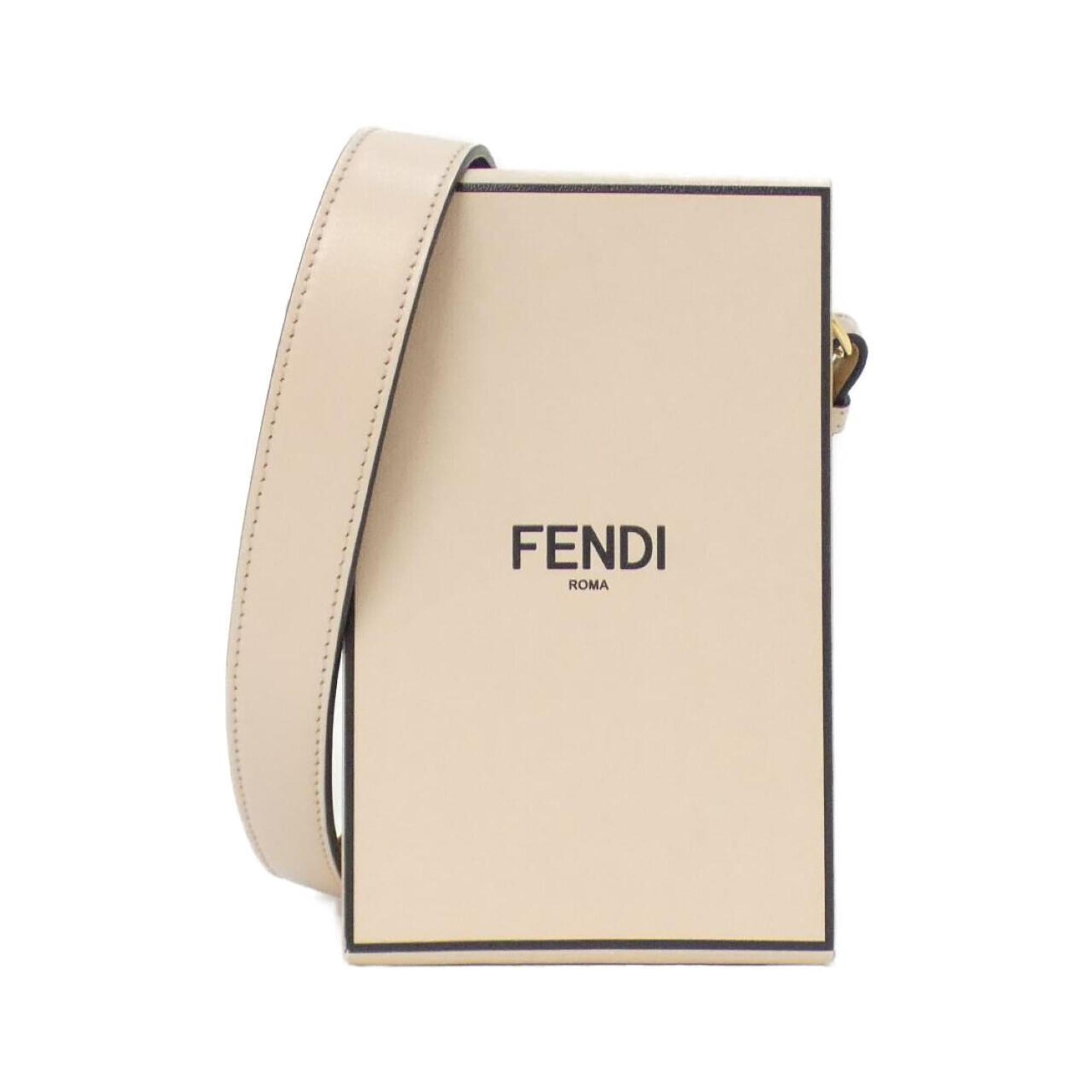 Fendi Gold Leather Shoulder Bag (Pre-Owned)