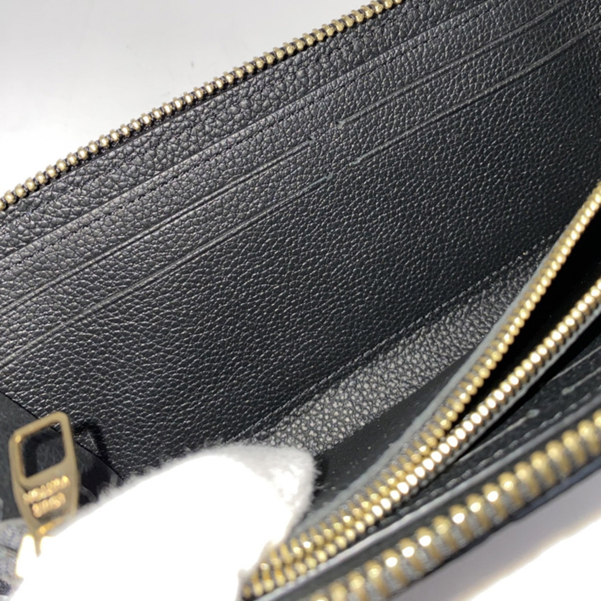 Louis Vuitton Empreinte Black Leather Long Wallet (Bi-Fold) (Pre-Owned)