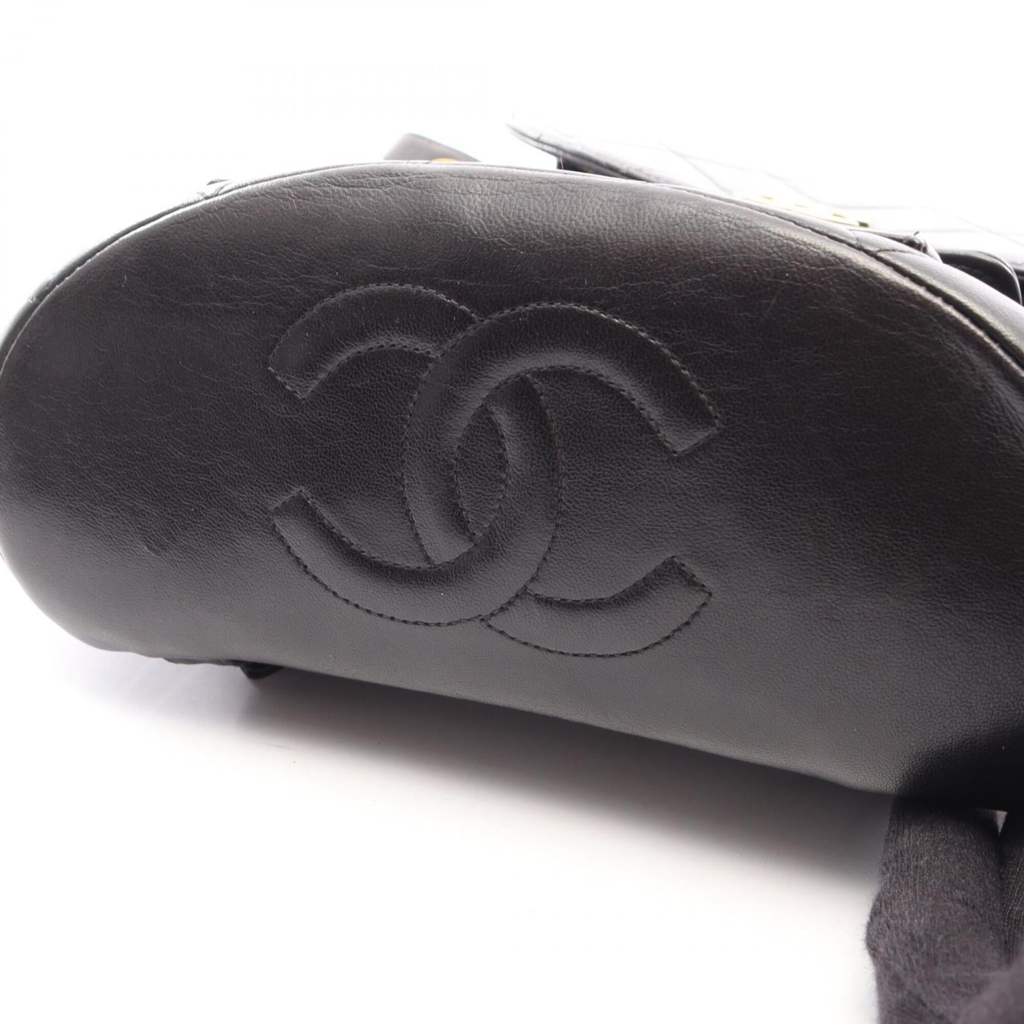 Chanel Black Leather Backpack (Pre-Owned)