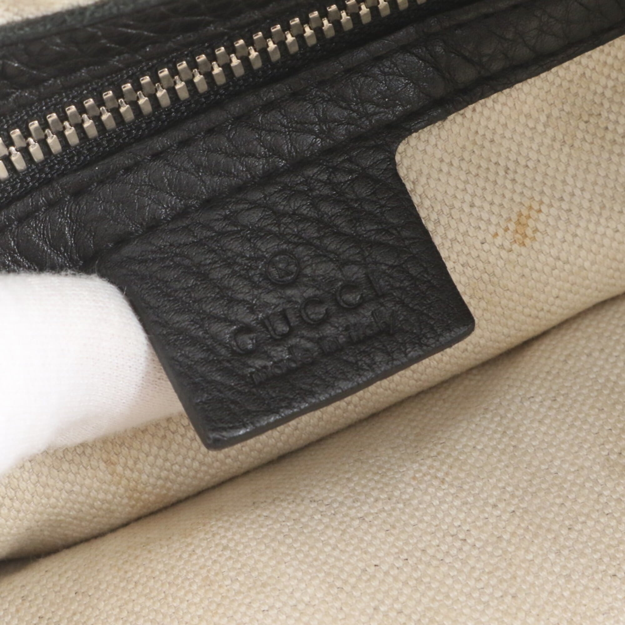 Gucci Black Leather Tote Bag (Pre-Owned)