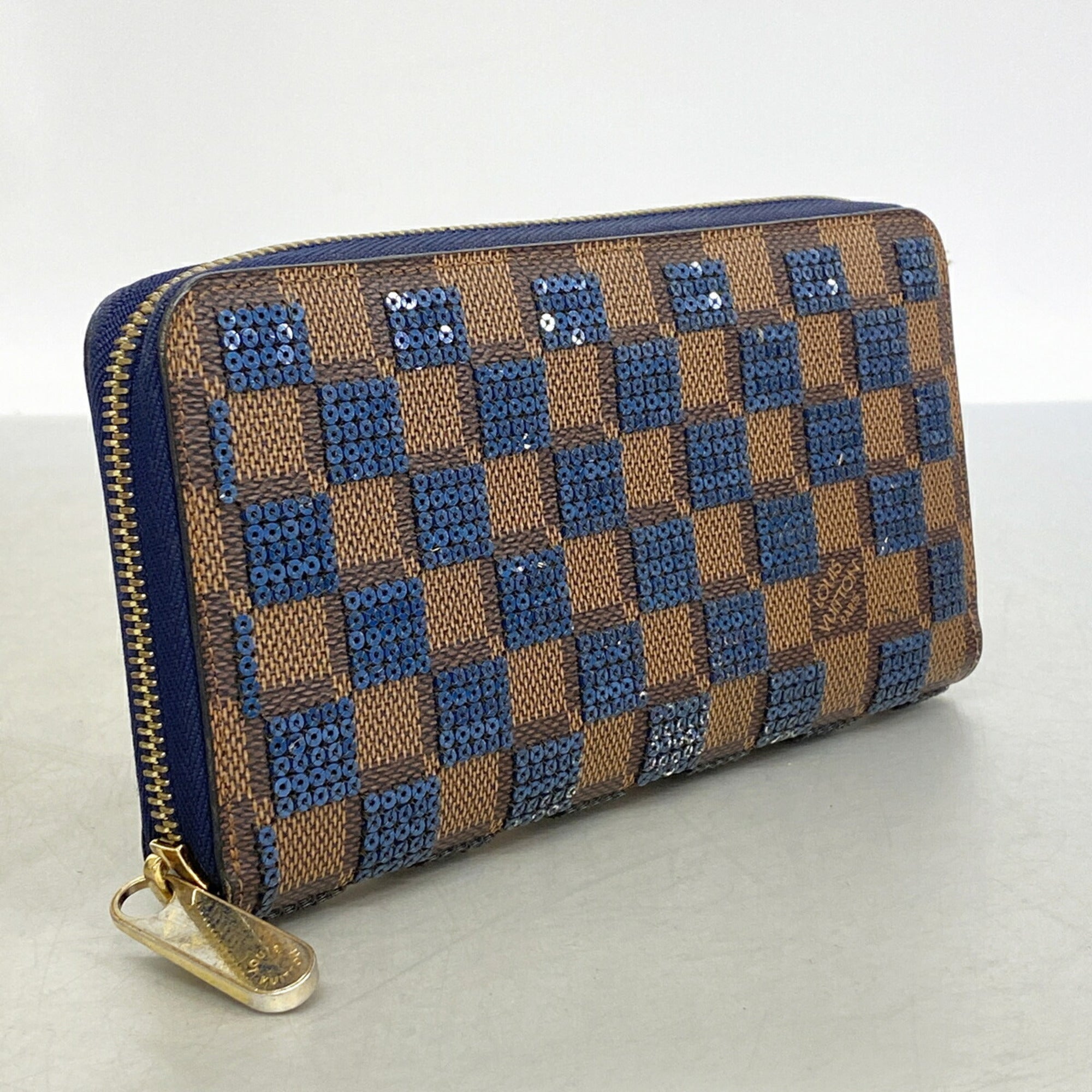 Louis Vuitton Blue Ebene Long Wallet (Bi-Fold) (Pre-Owned)