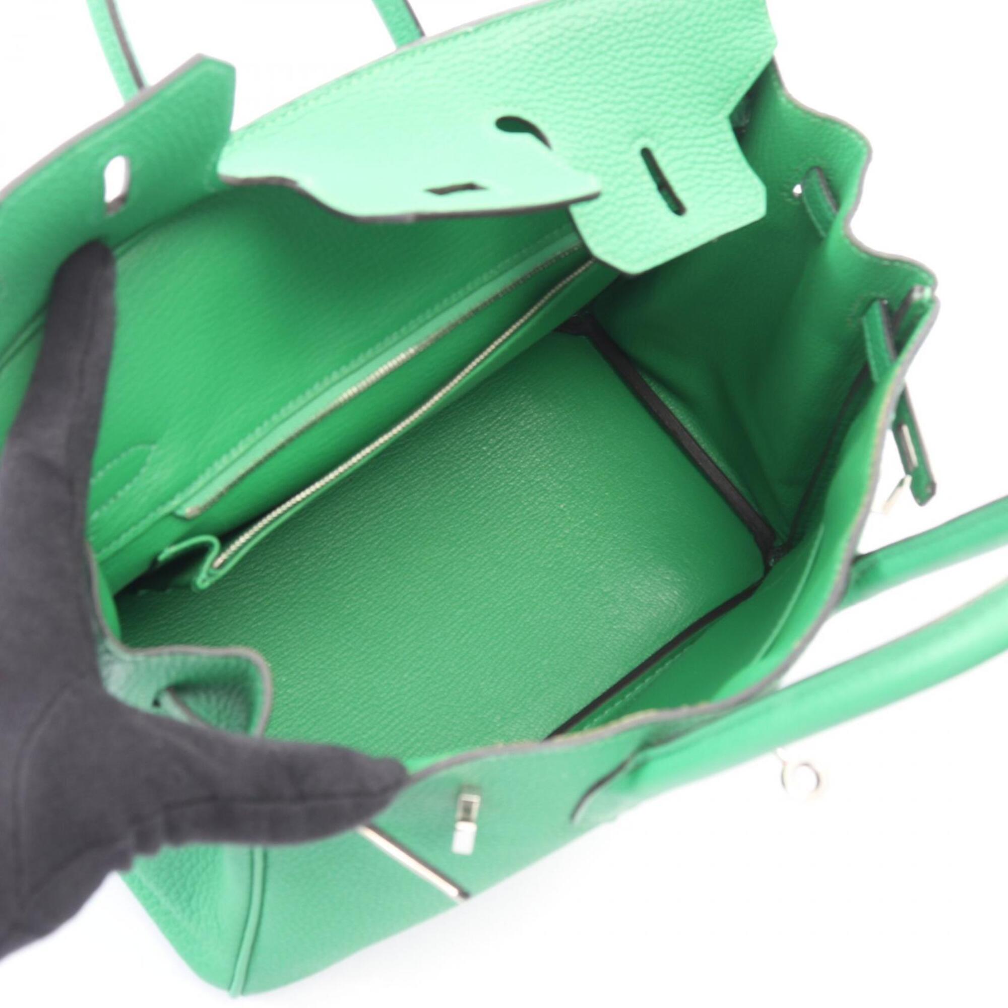Hermes Green Togo Leather Handbag (Pre-Owned)