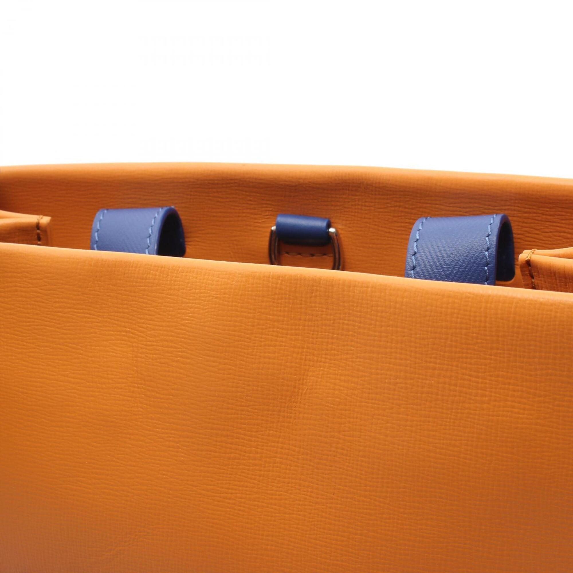 Louis Vuitton Blue Orange Leather Handbag (Pre-Owned)