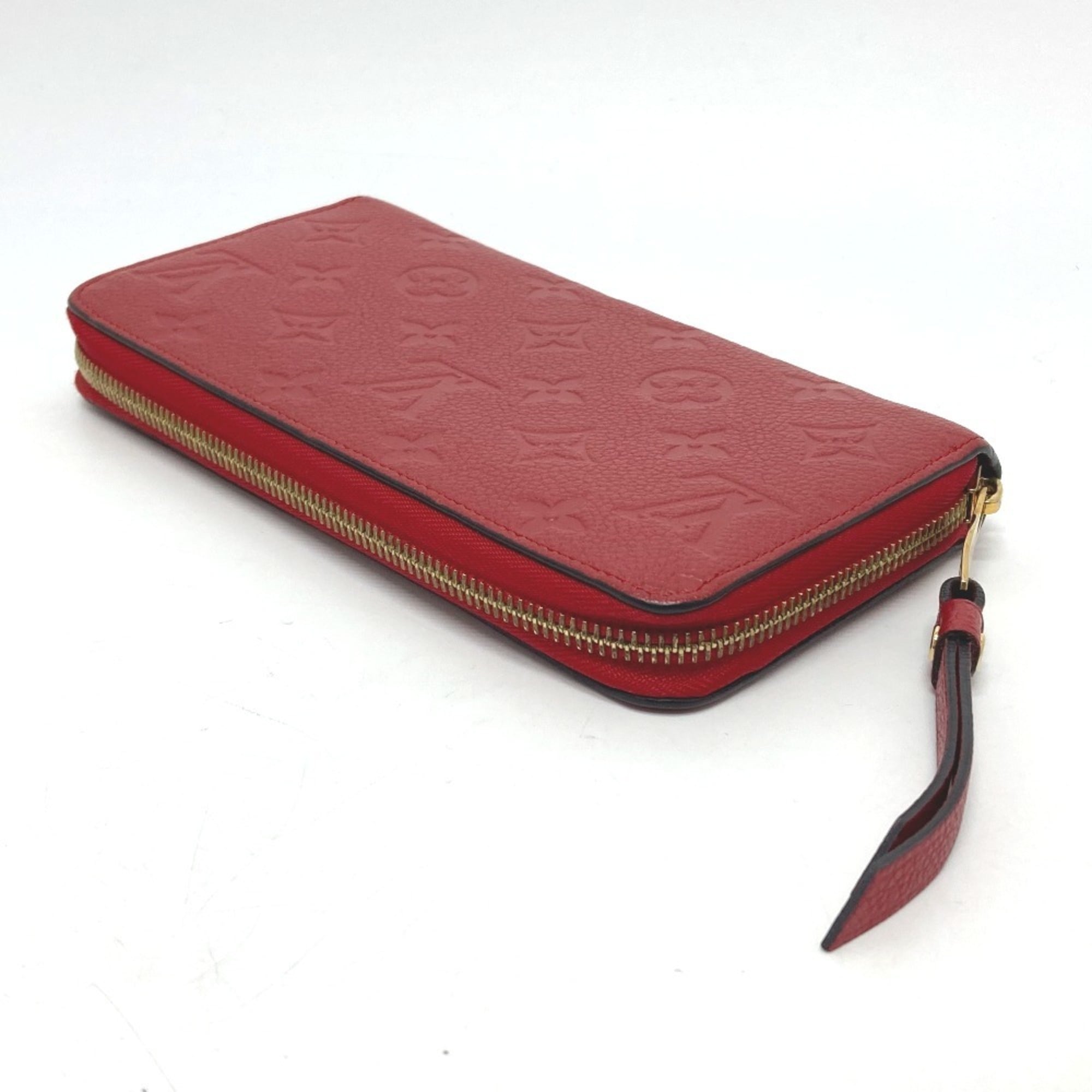 Louis Vuitton Monogram Empreinte Cerise Red Color Monogram Empreinte Long Wallet (Bi-Fold) (Pre-Owned)