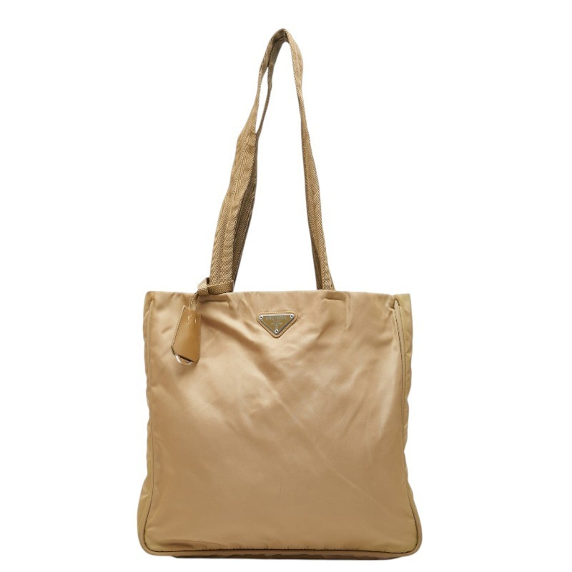 Prada Brown Nylon Shoulder Bag Tote Bag (Pre-Owned)