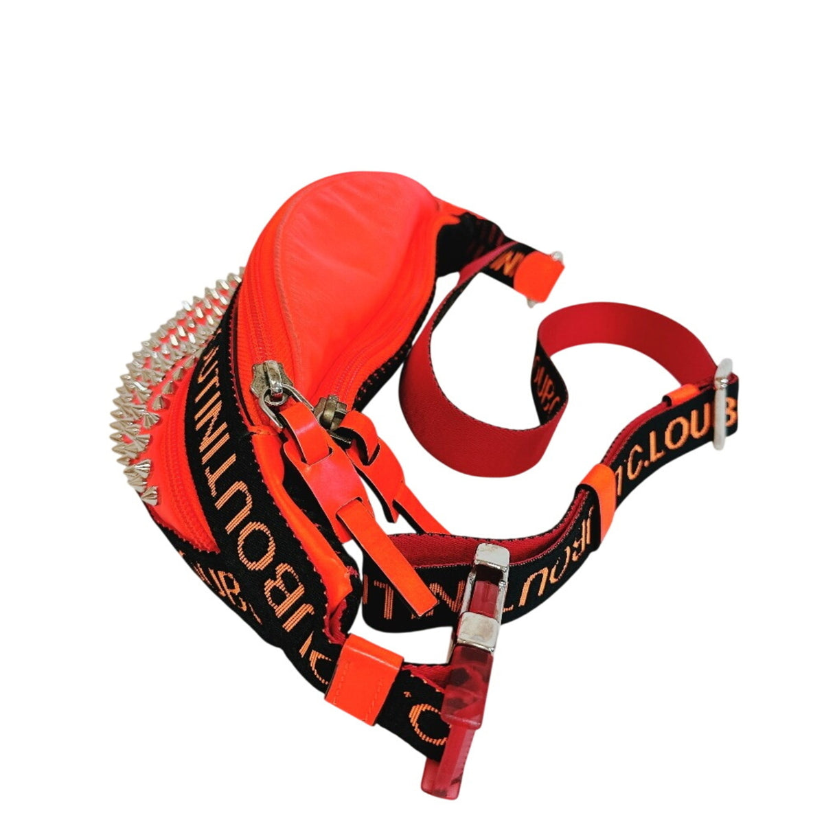 Christian Louboutin Orange Canvas Sling Bag (Pre-Owned)
