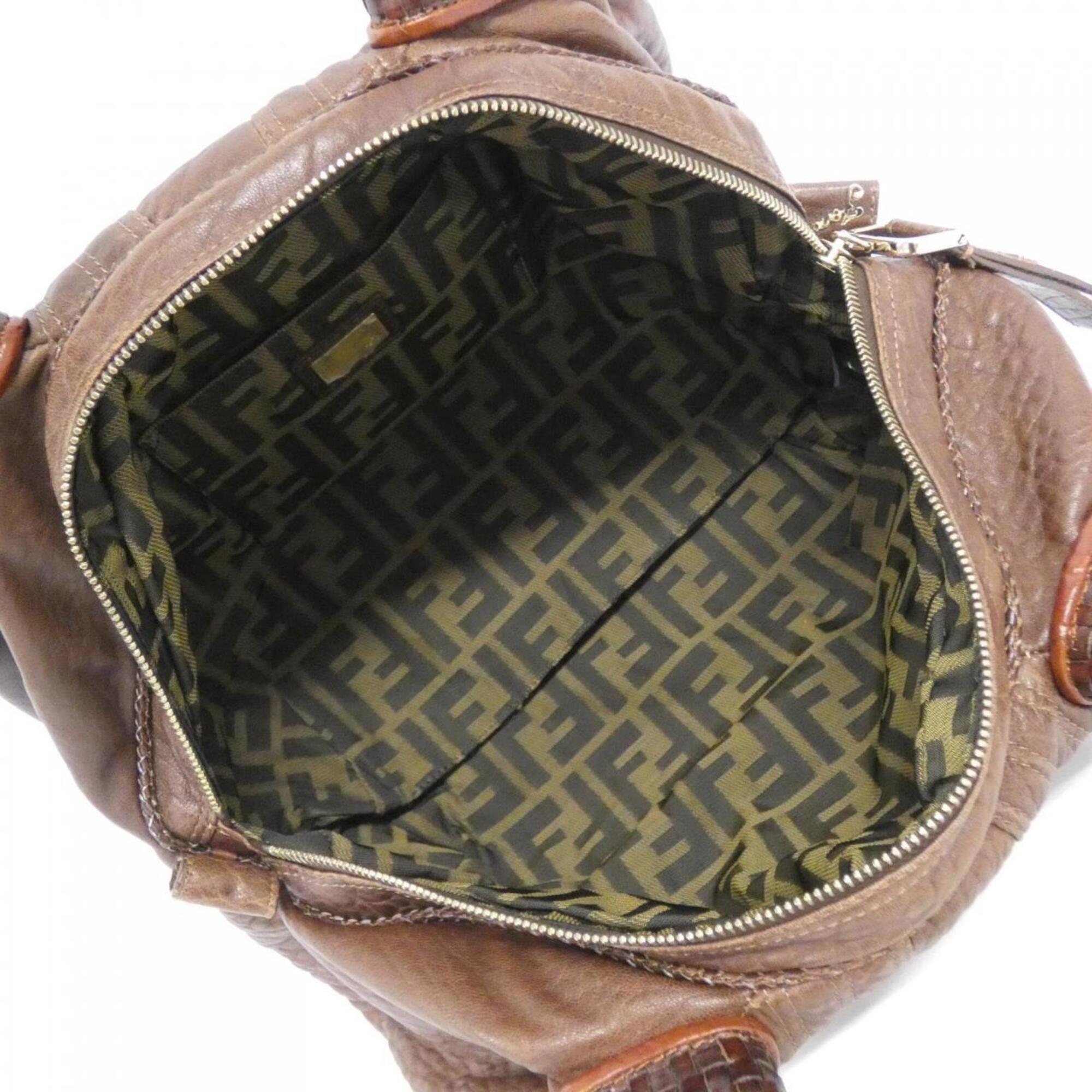 Fendi Brown Leather Handbag (Pre-Owned)