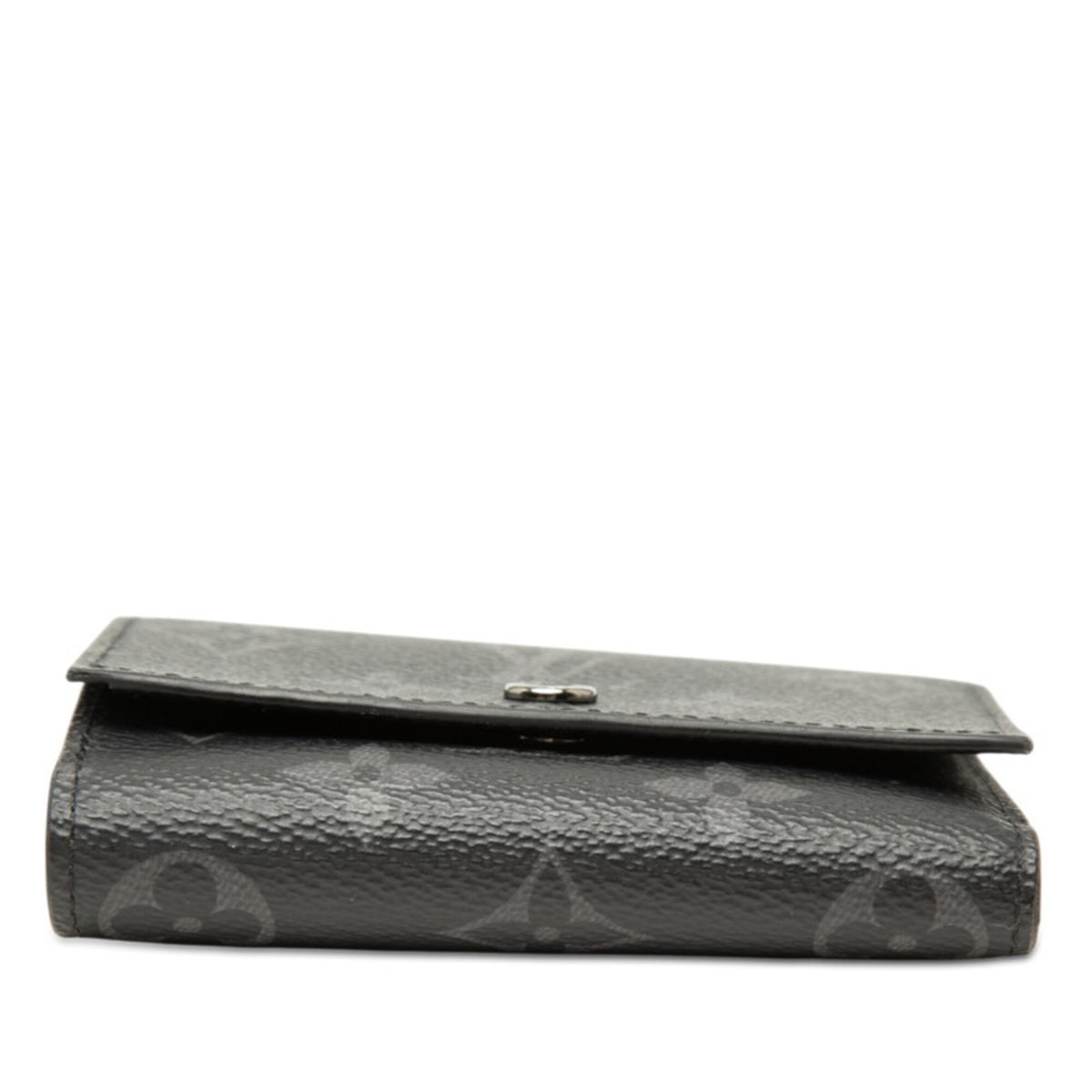 Louis Vuitton Black Gray Pvc Leather Wallet (Tri-Fold) (Pre-Owned)