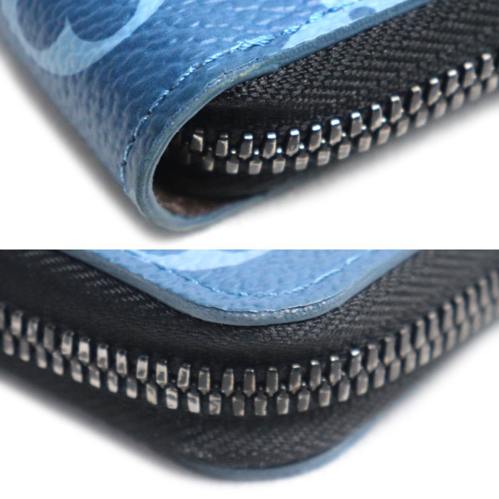 Louis Vuitton Blue Monogram Long Wallet (Bi-Fold) (Pre-Owned)