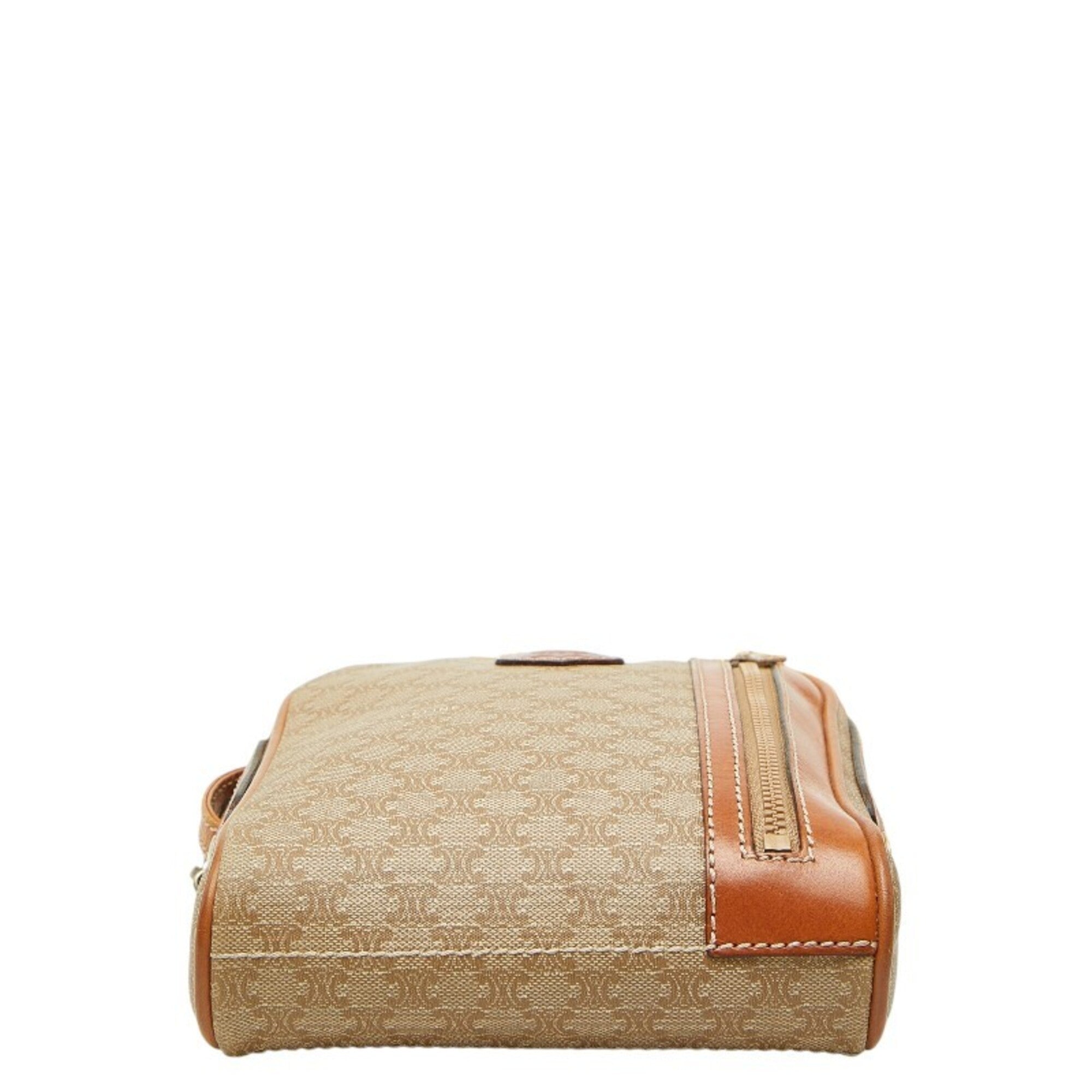 Celine Beige Brown Pvc Leather Pochette Shoulder Bag (Pre-Owned)