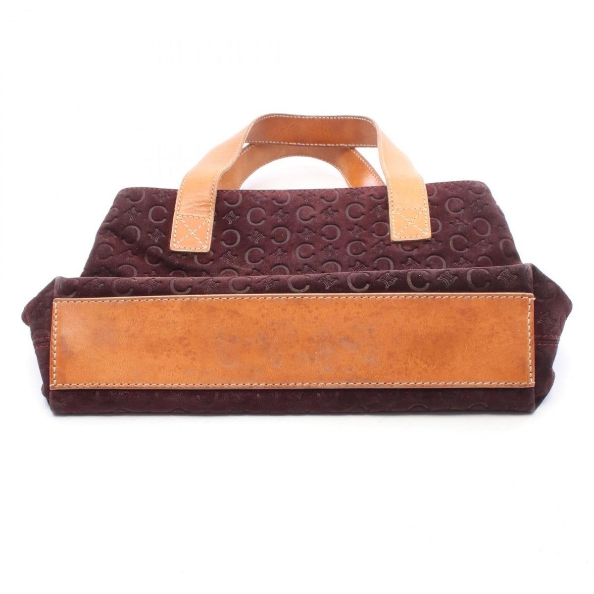 Celine Bordeaux Brown Suede Leather Handbag (Pre-Owned)