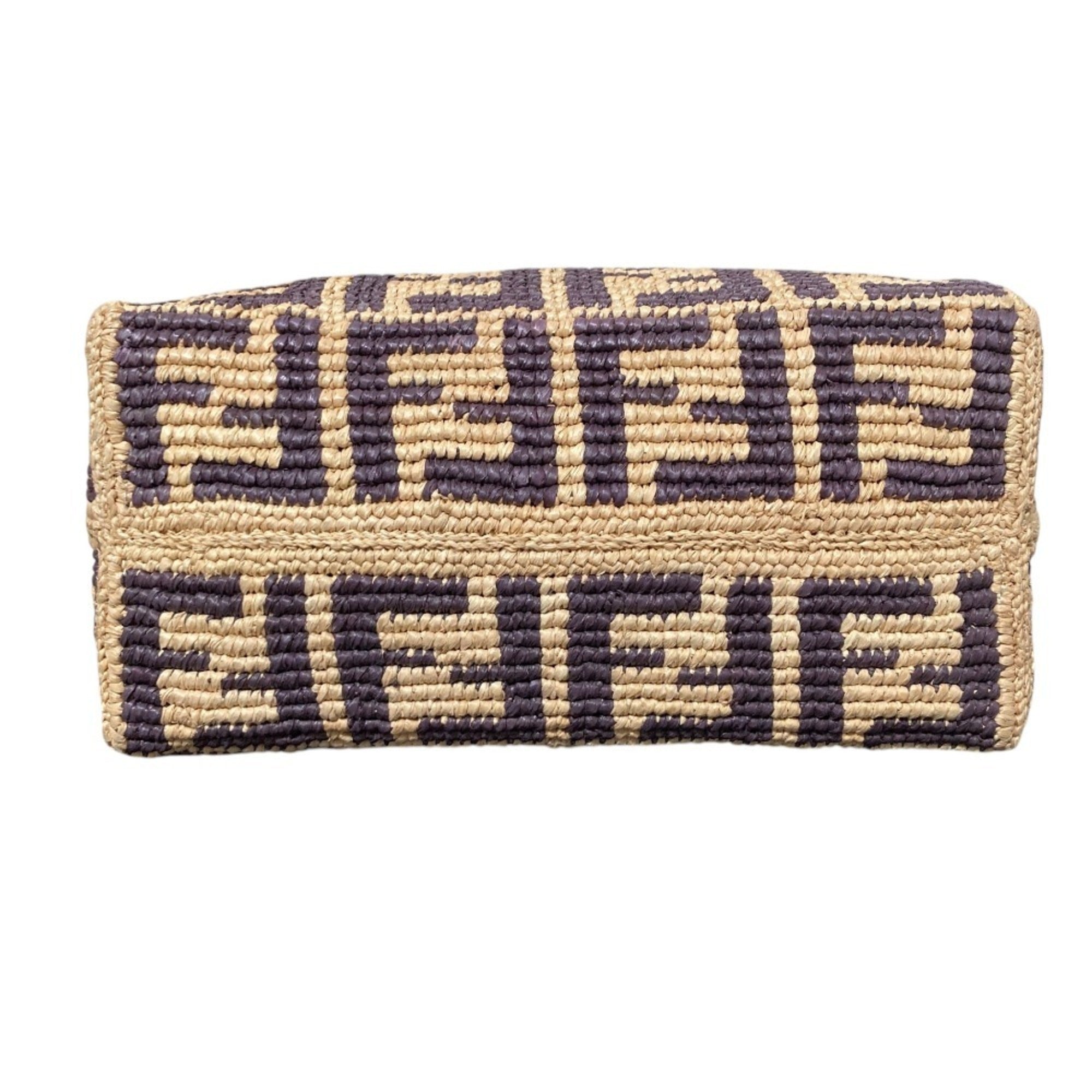 Fendi Brown Raffia Tote Bag (Pre-Owned)