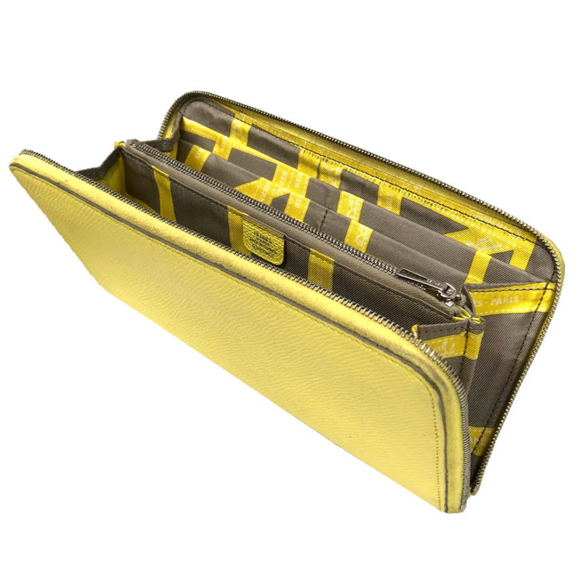Hermes Lemon Yellow Leather Long Wallet (Bi-Fold) (Pre-Owned)