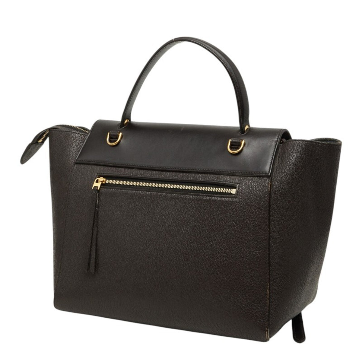 Celine Dark Brown Leather Handbag Shoulder Bag (Pre-Owned)