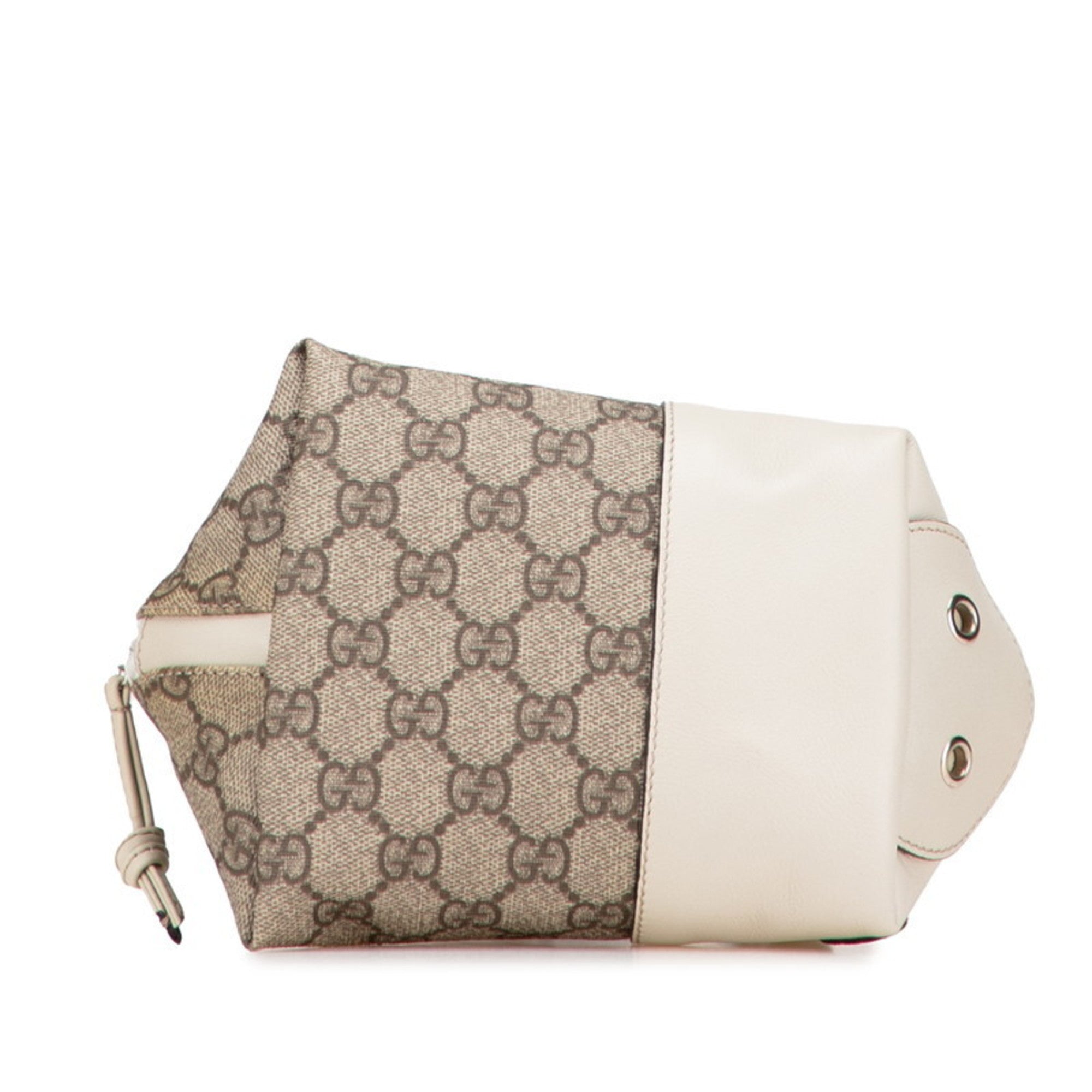 Gucci Beige Pvc Leather Handbag (Pre-Owned)