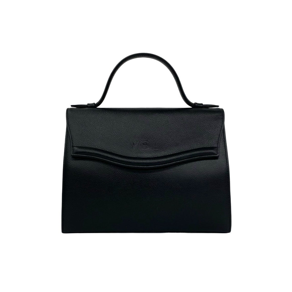 Yves Saint Laurent Black Leather Handbag Tote Bag (Pre-Owned)
