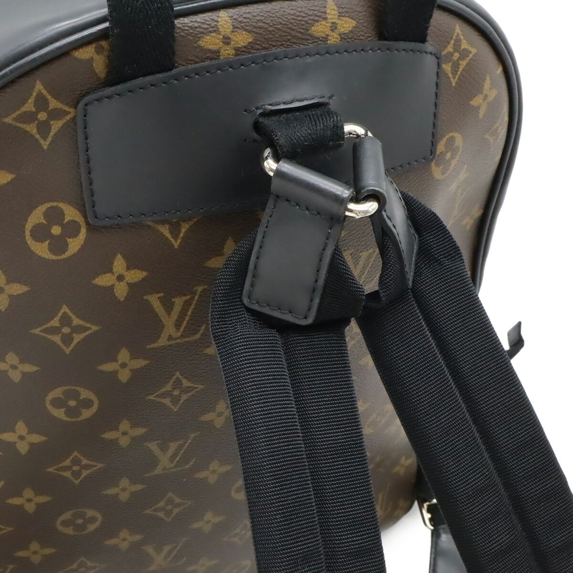 Louis Vuitton Black Brown Monogram Canvas Backpack Shoulder Bag (Pre-Owned)