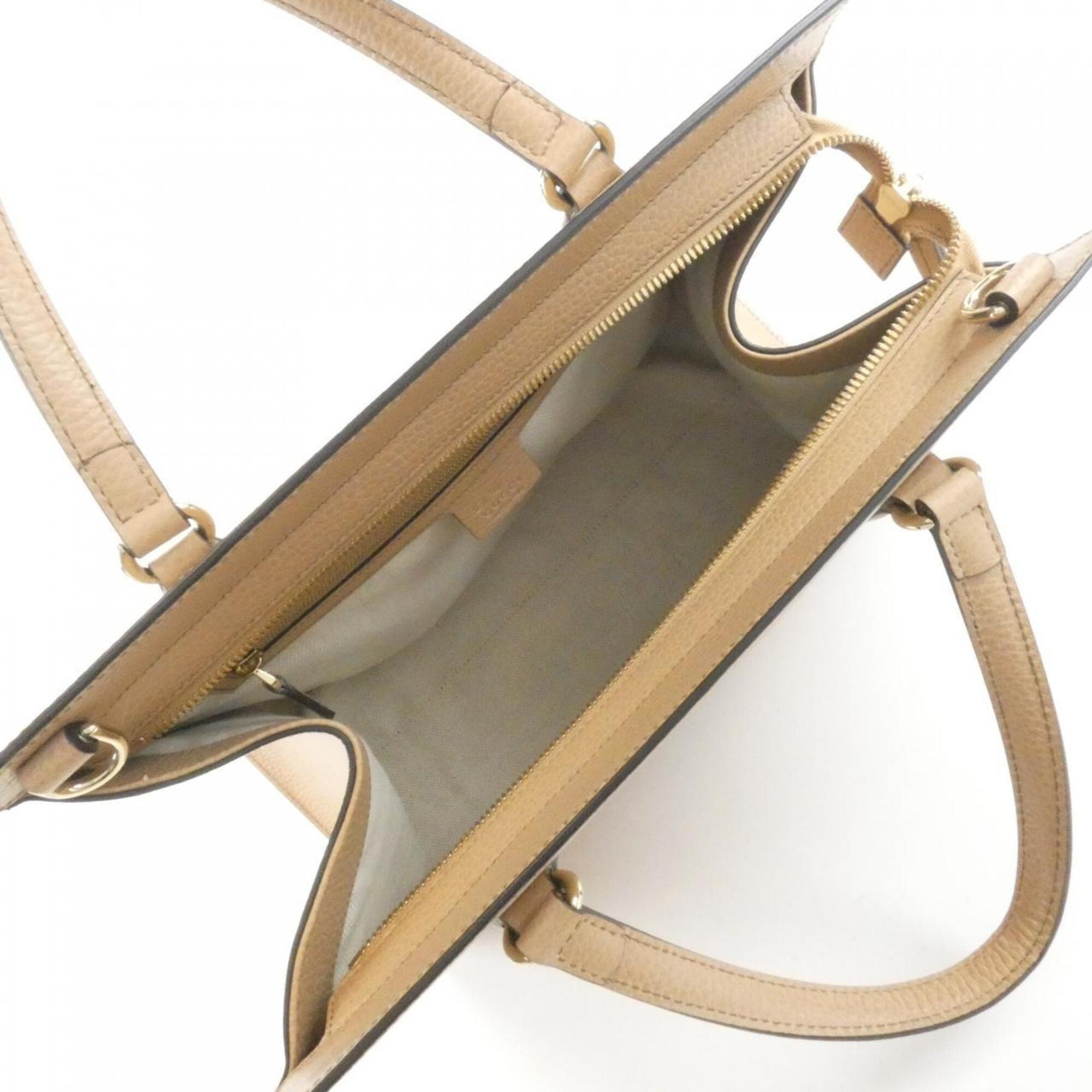 Gucci Beige Leather Handbag (Pre-Owned)