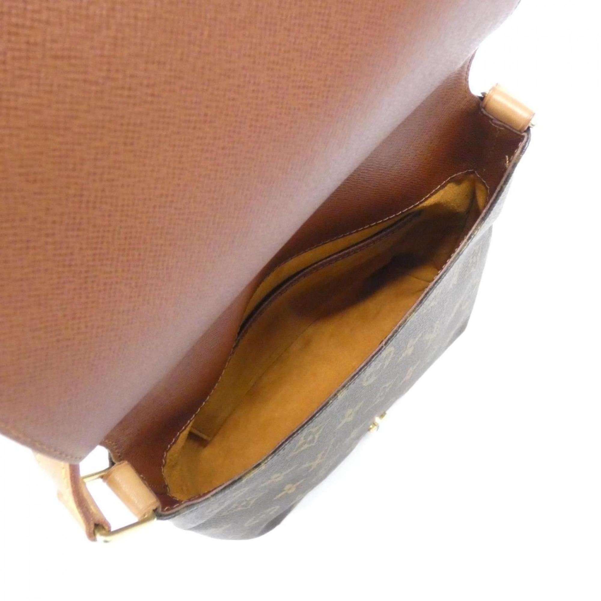 Louis Vuitton Monogram Marron Coated Canvas Shoulder Bag (Pre-Owned)