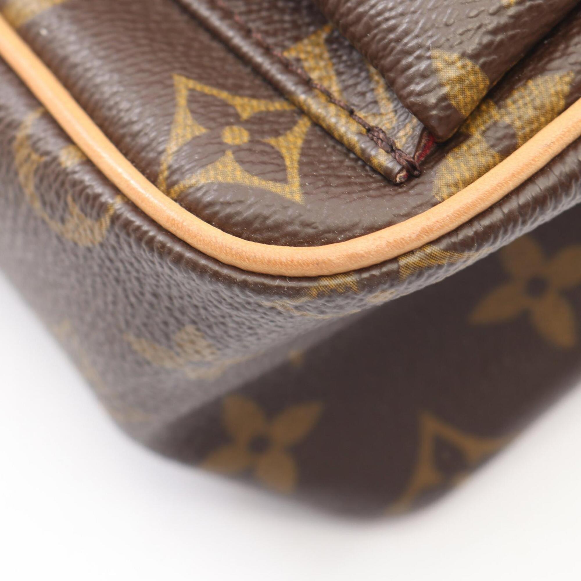 Louis Vuitton Brown Coated Canvas Pvc Monogram Leather Handbag Shoulder Bag (Pre-Owned)