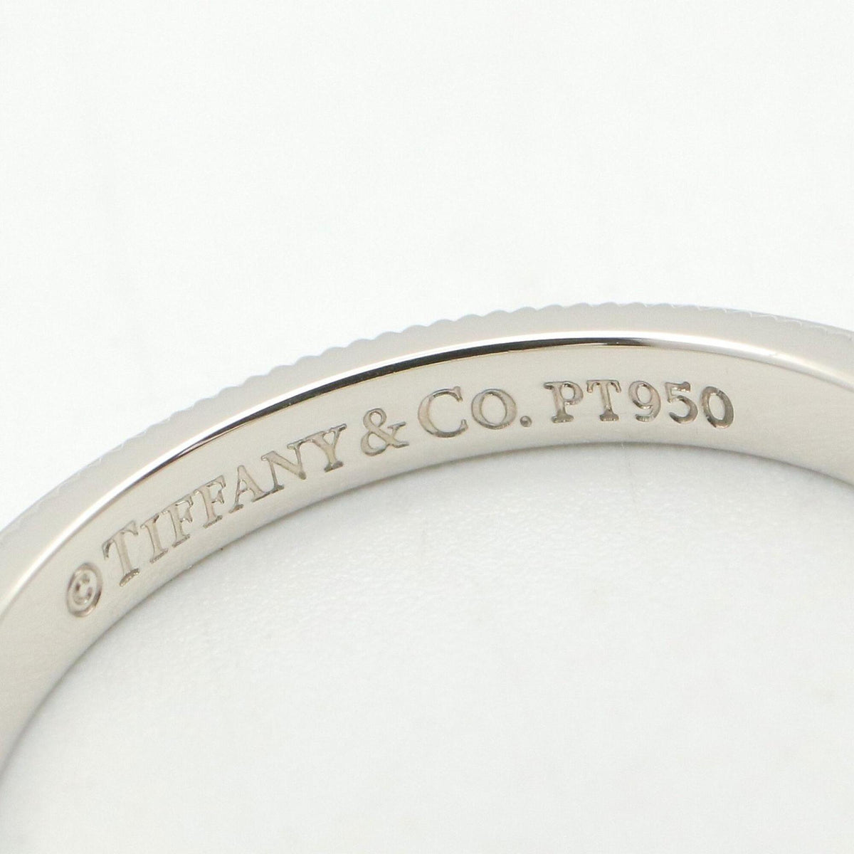 Tiffany Silver Platinum Platinum 950 Band Ring (Pre-Owned)