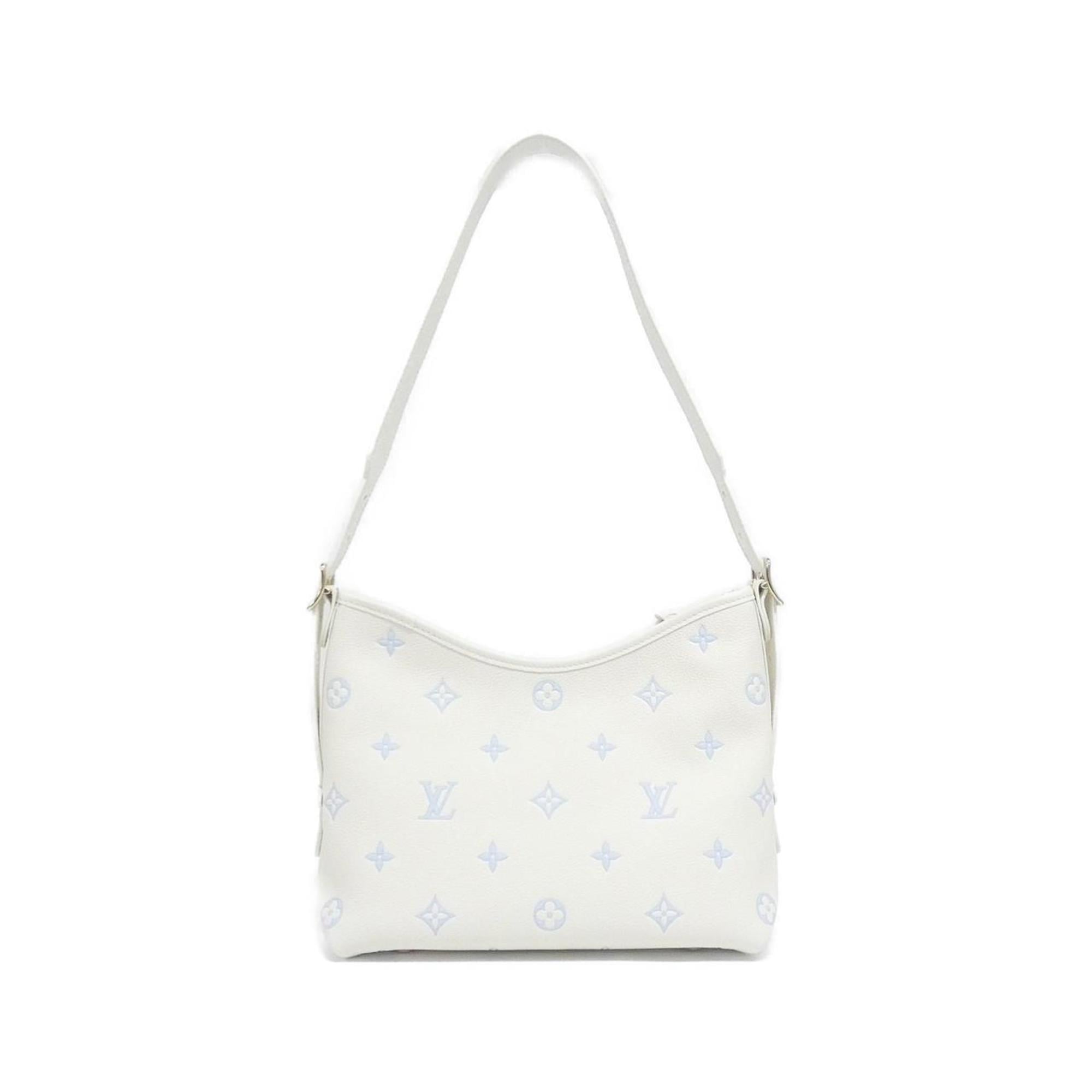 Louis Vuitton Monogram Empreinte Blanc Blue Leather Shoulder Bag (Pre-Owned)