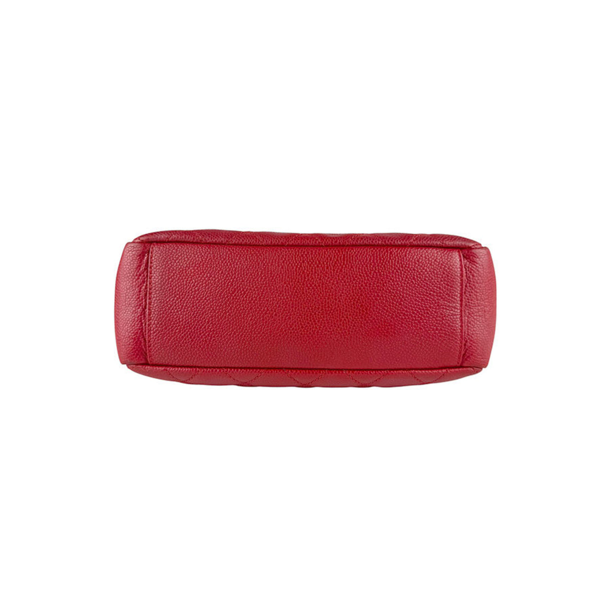 Chanel Red Color Grained Calfskin Handbag (Pre-Owned)