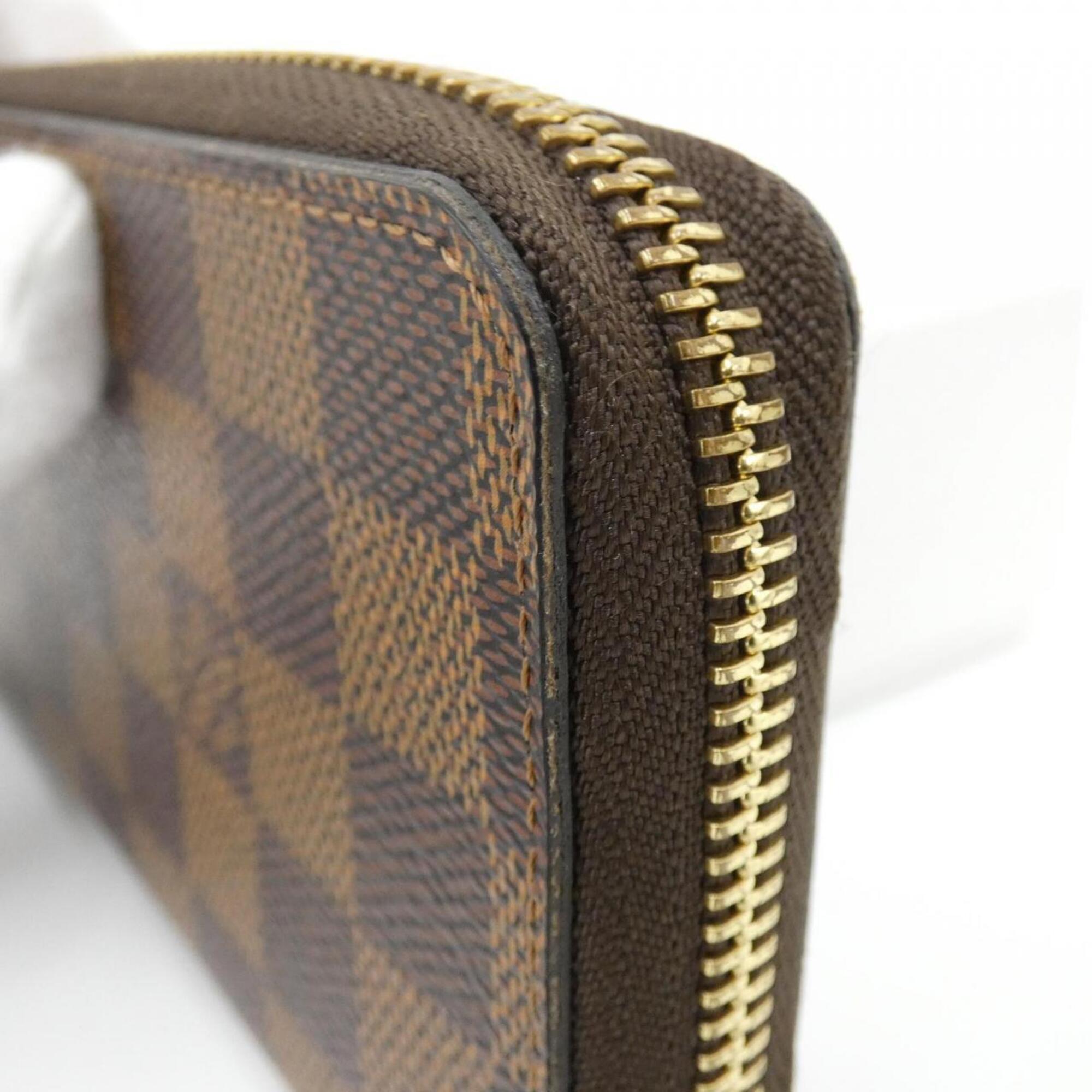 Louis Vuitton Damier Ebene Coated Canvas Long Wallet (Bi-Fold) (Pre-Owned)