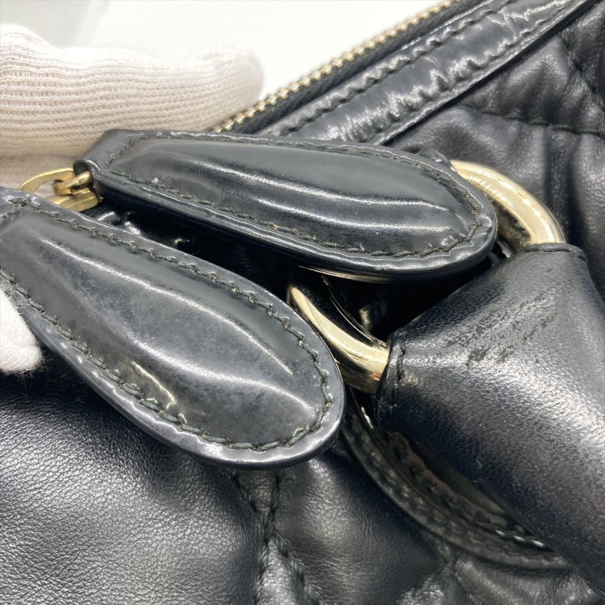 Christian Dior Black Leather Handbag (Pre-Owned)