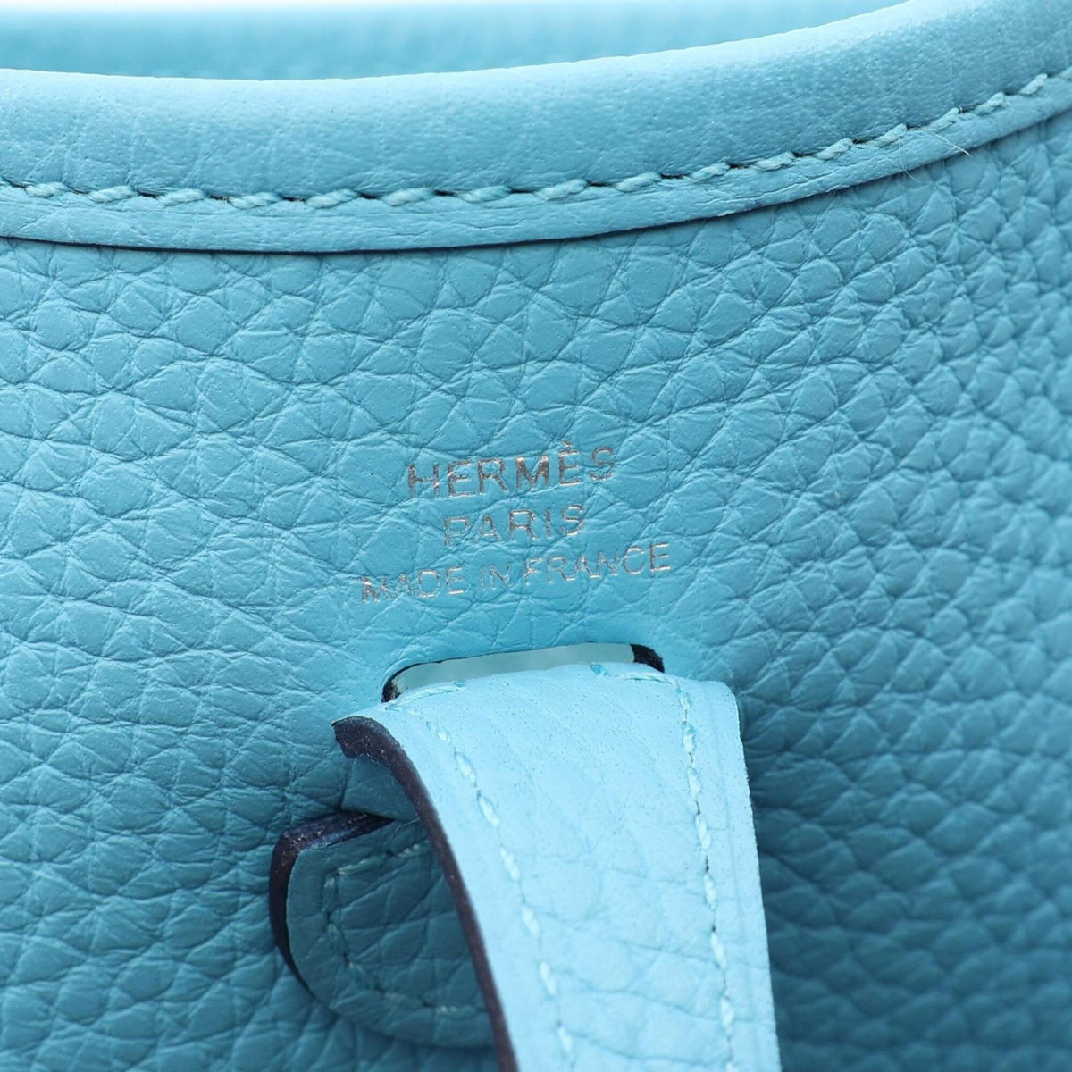Hermes Blue Taurillon Clemence Leather Handbag Shoulder Bag (Pre-Owned)