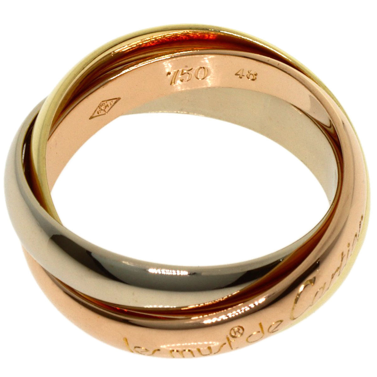 Cartier Trinity Yellow Gold (18K) Pink Gold (18K) White Gold (18K) Band Ring (Pre-Owned)
