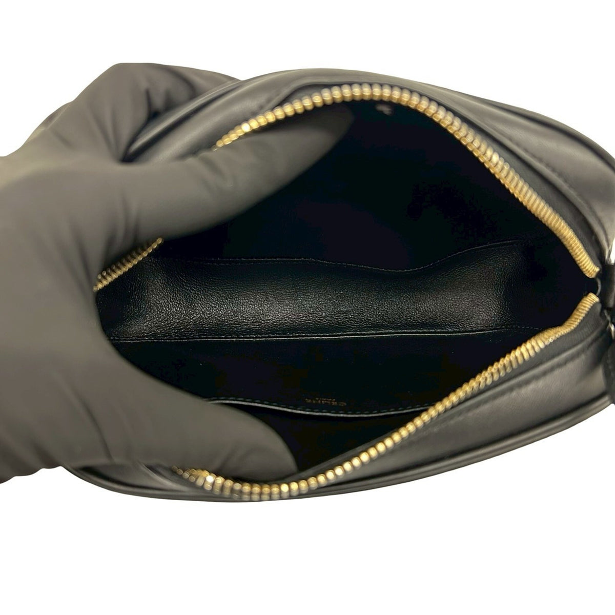 Celine Black Leather Pochette Shoulder Bag (Pre-Owned)