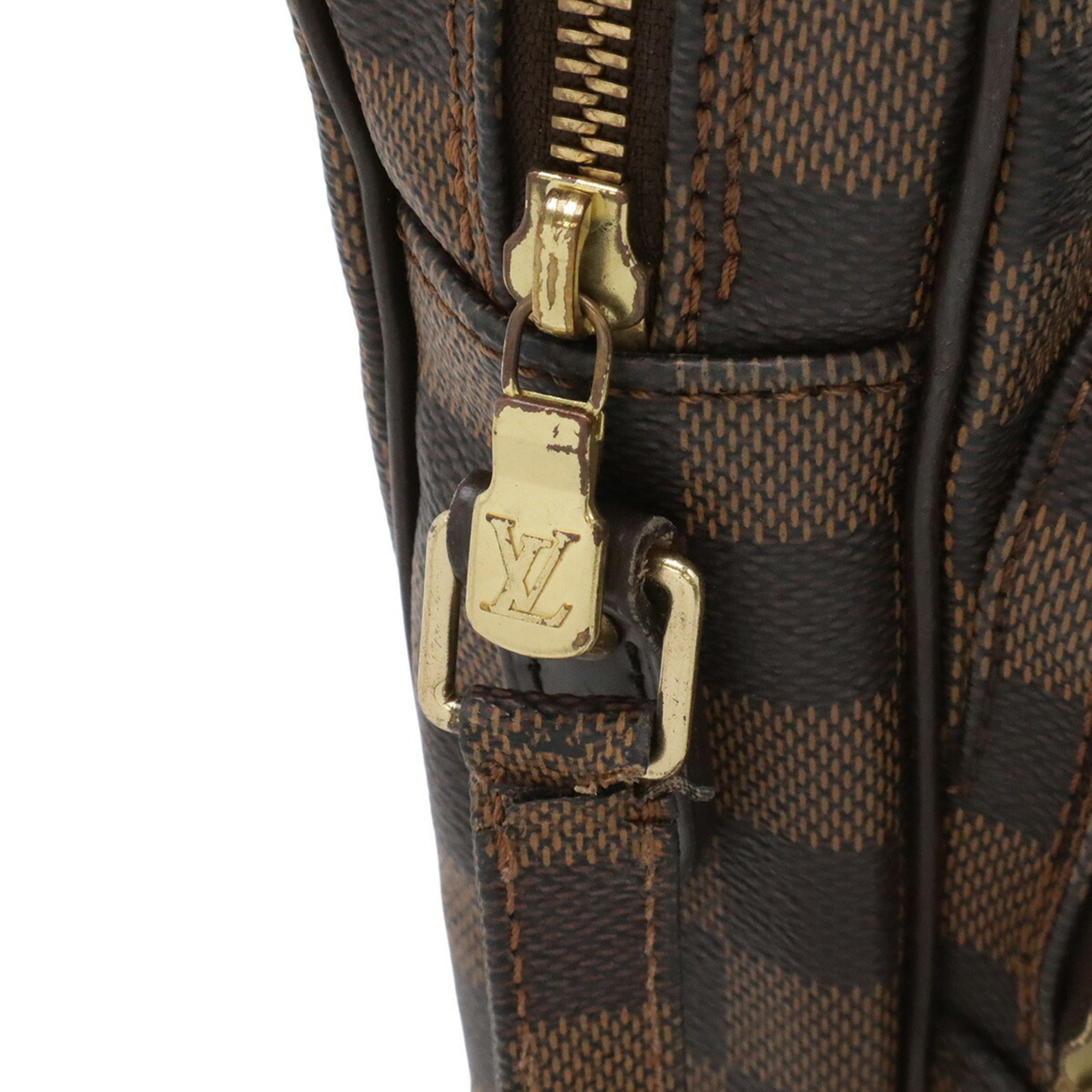 Louis Vuitton Brown Damier Canvas White Pvc Shoulder Bag (Pre-Owned)