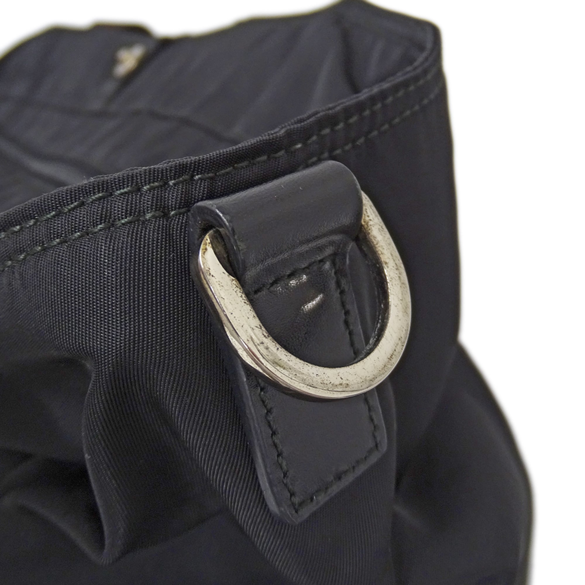 Prada Black Nylon Handbag Shoulder Bag Tote Bag (Pre-Owned)