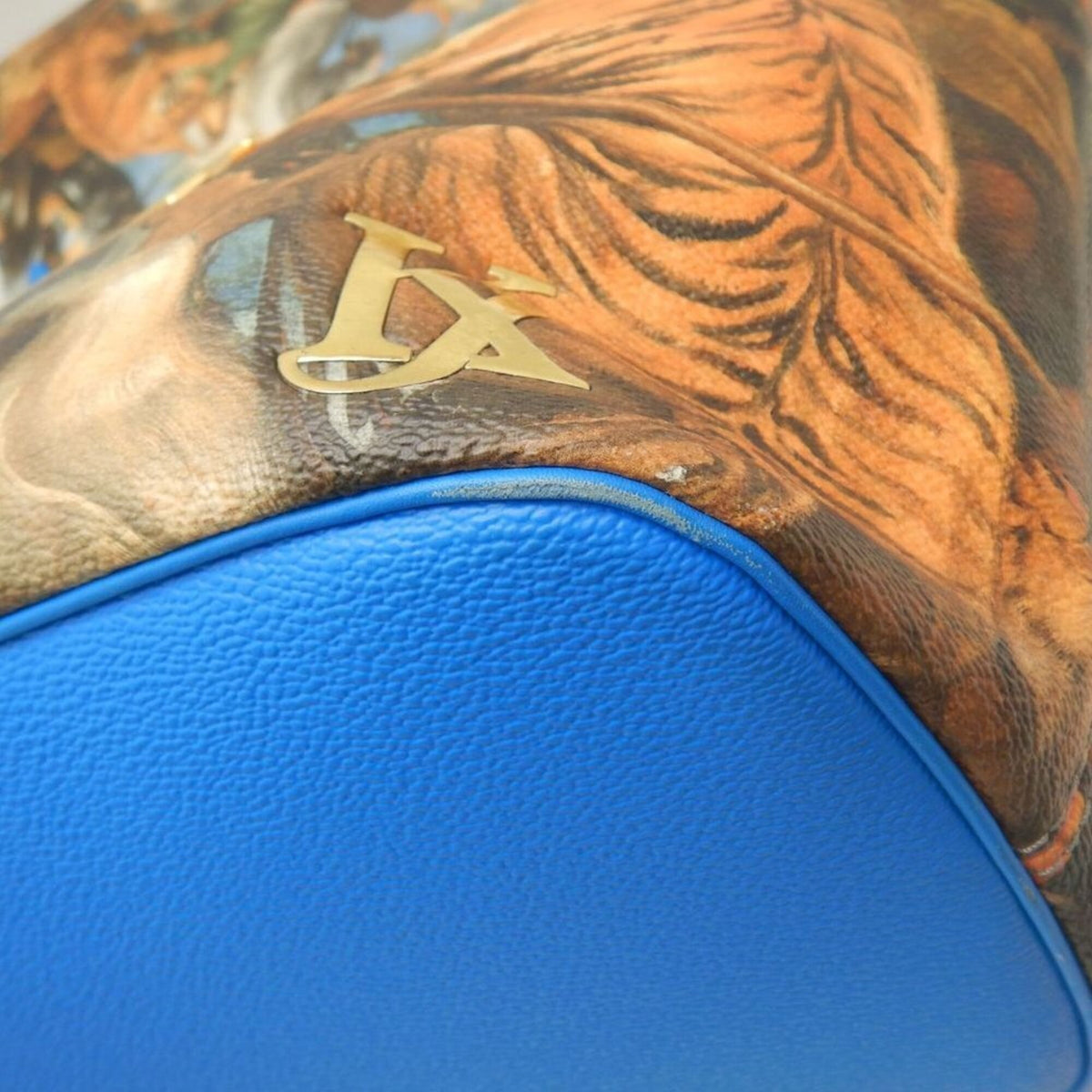 Louis Vuitton Grand Blue Coated Canvas Tote Bag (Pre-Owned)