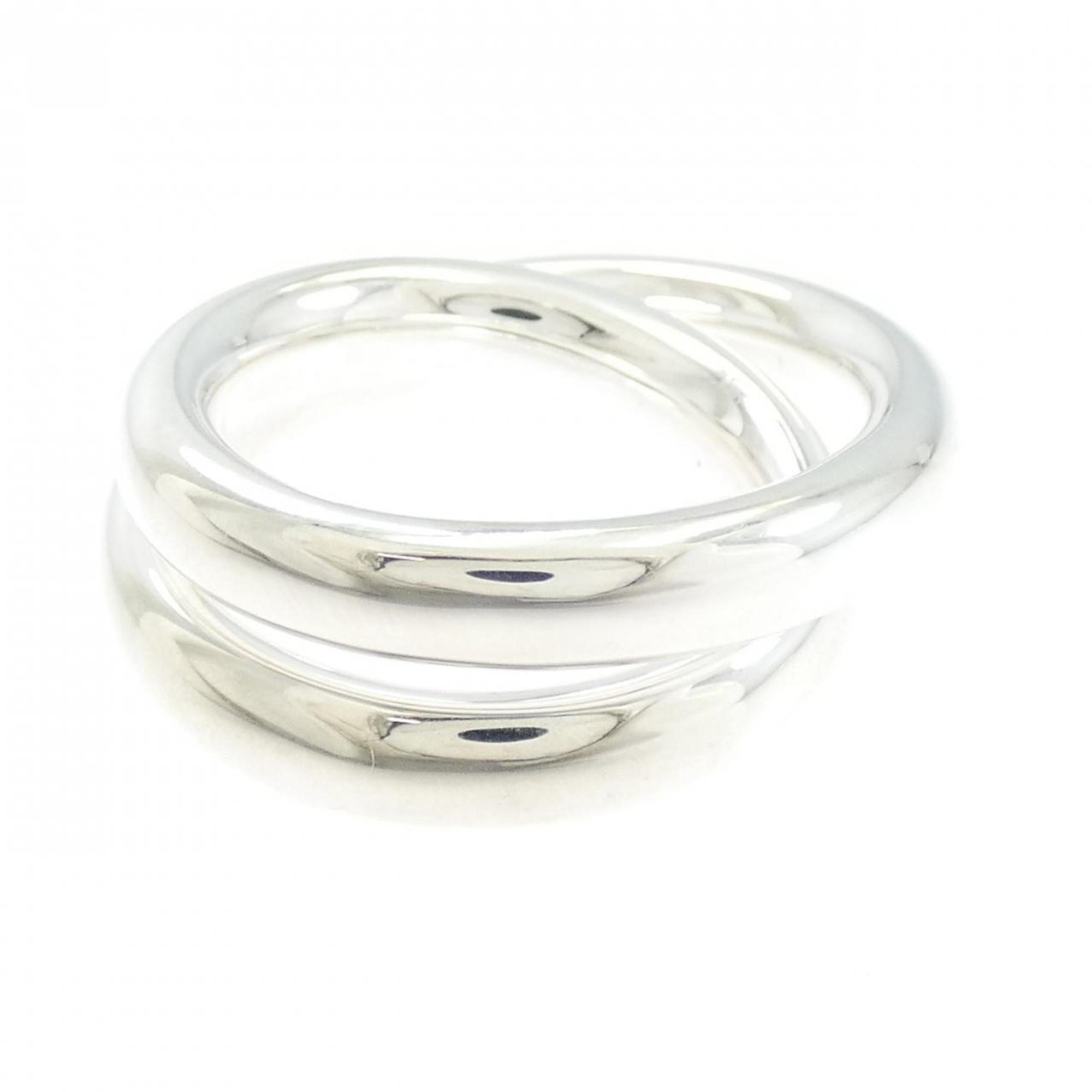 Hermes Silver Silver 925 Band Ring (Pre-Owned)