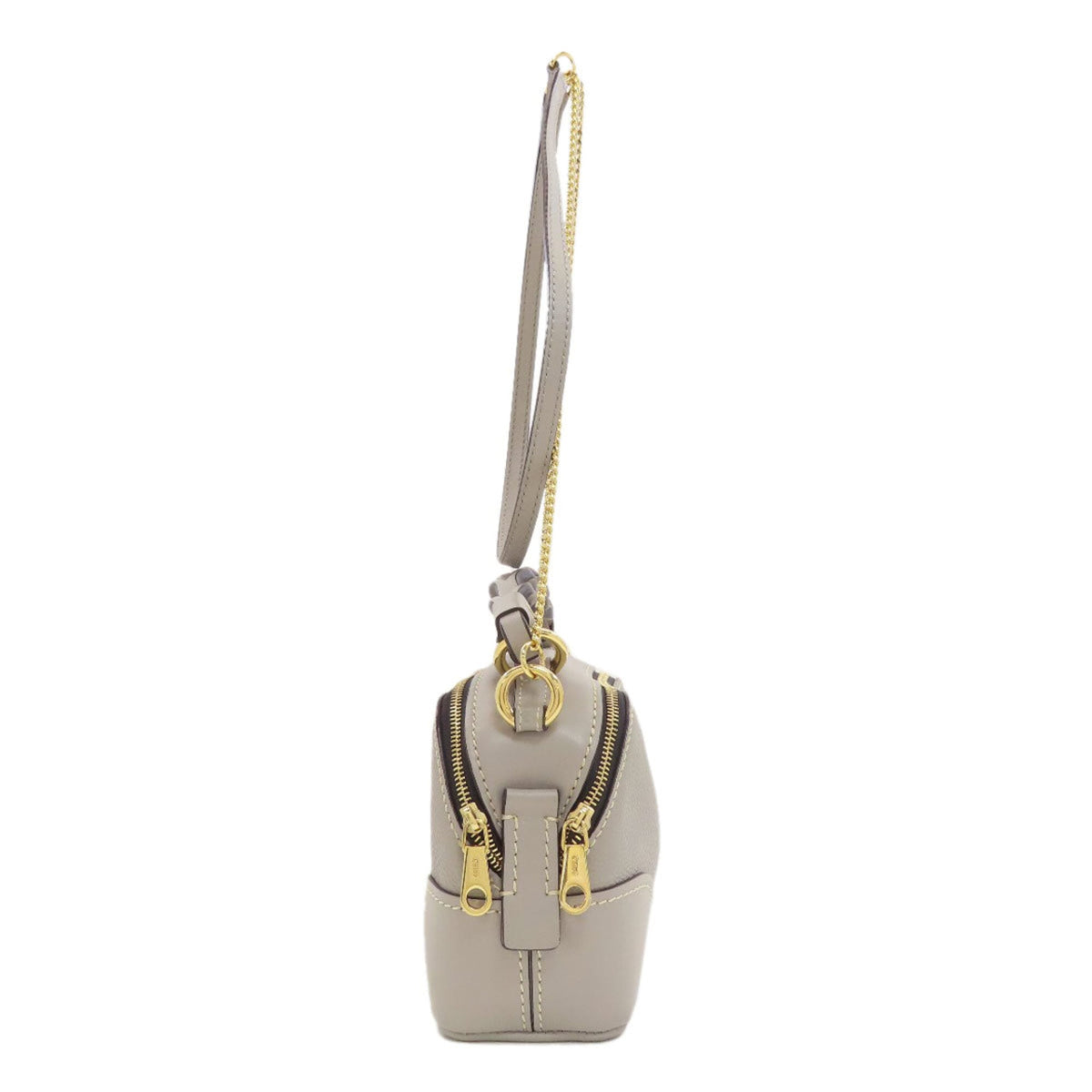 Chloé Gray Leather Handbag (Pre-Owned)