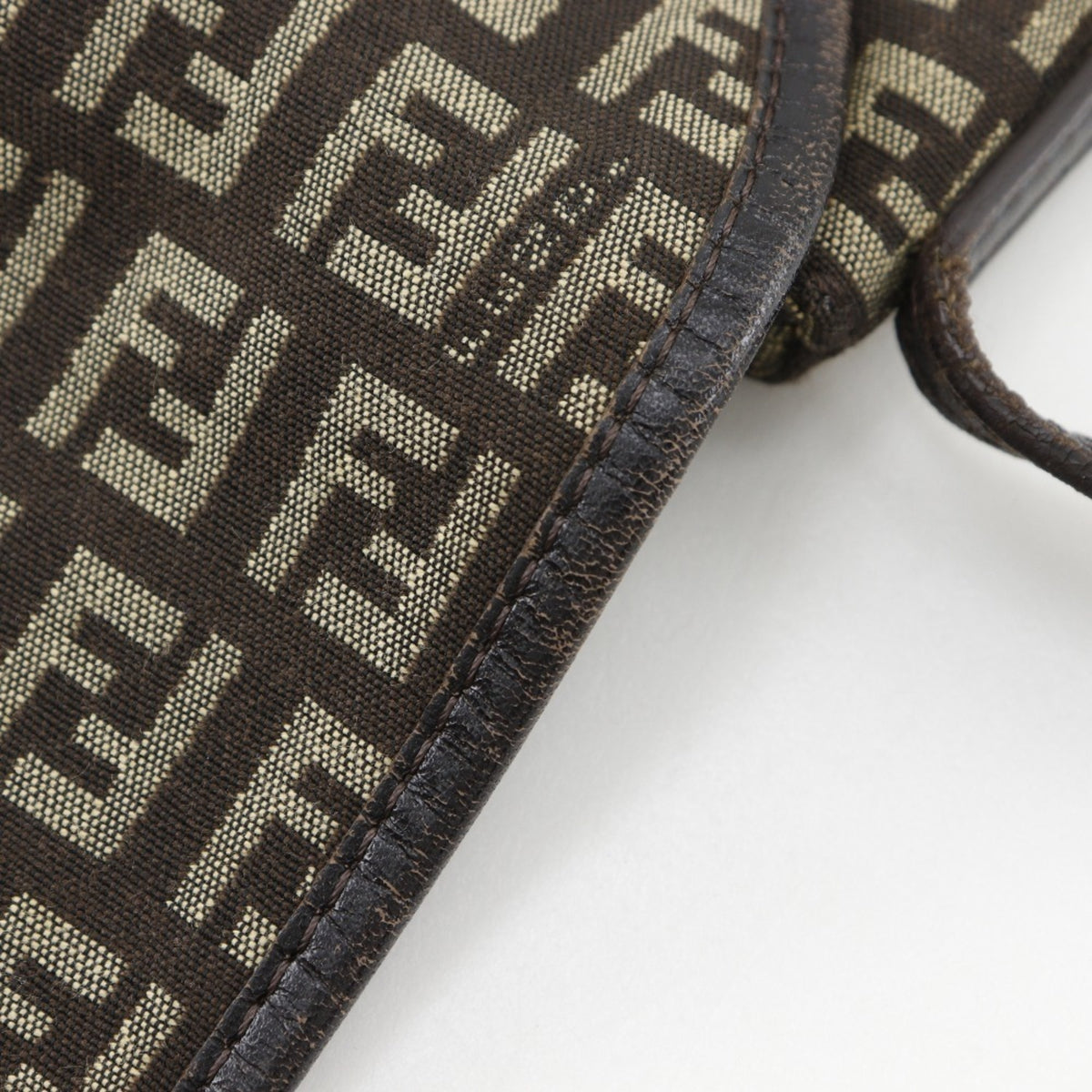 Fendi Brown Zucchino Shoulder Bag (Pre-Owned)