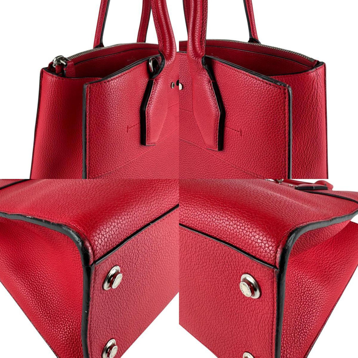 Louis Vuitton Red Color Leather Handbag Shoulder Bag (Pre-Owned)