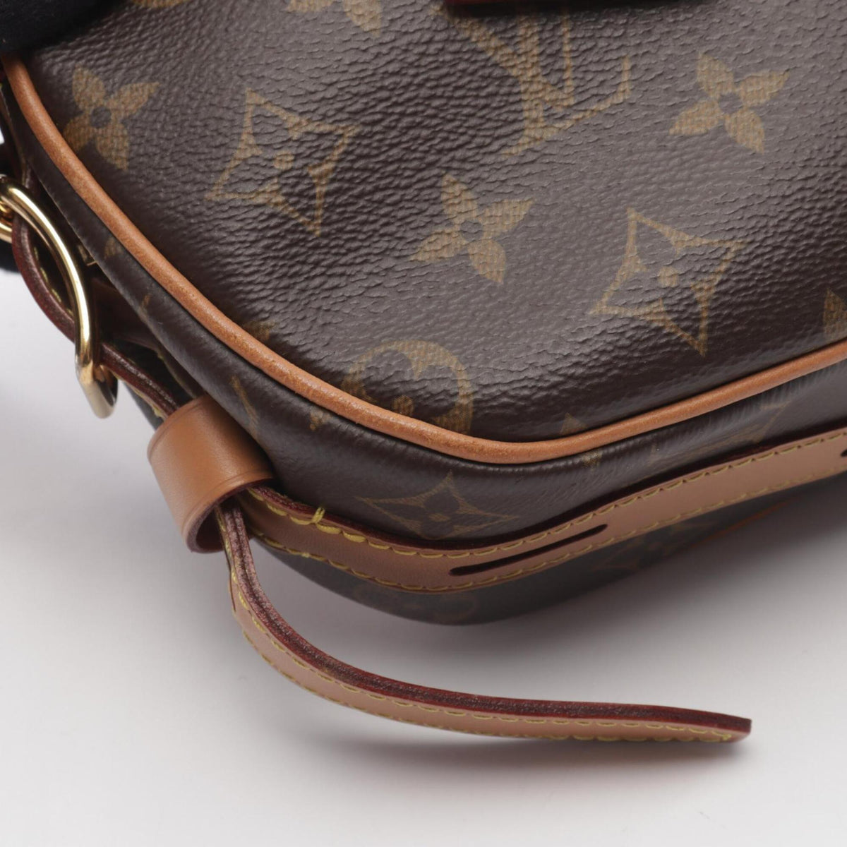 Louis Vuitton Brown Pvc Coated Canvas Leather Handbag Shoulder Bag (Pre-Owned)